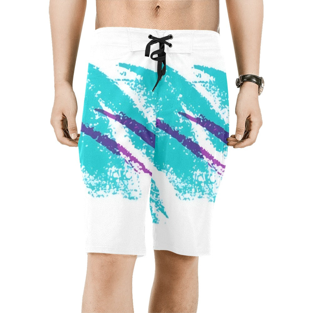 90s Jazz Solo Pattern Men's All Over Print Relaxed-Fit Shorts