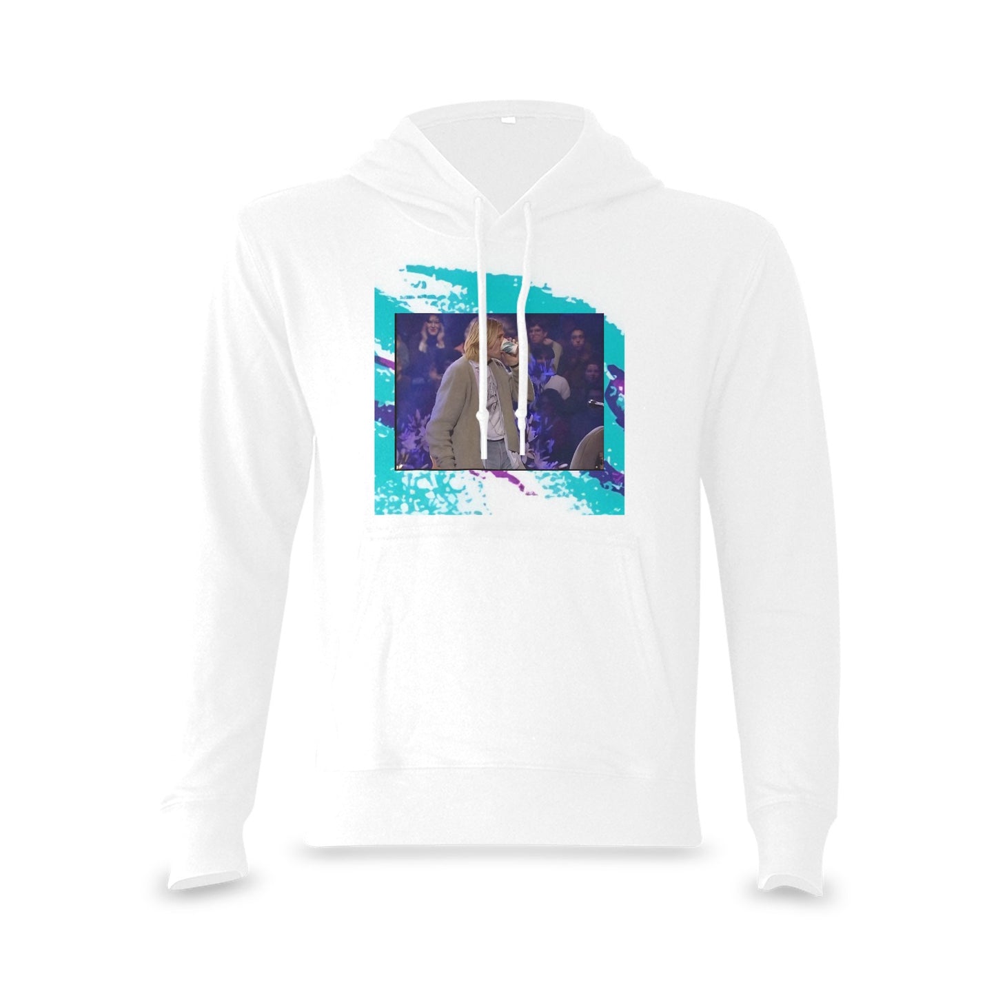 90s Jazz Solo Pattern X Kurt Cobain 100% Cotton Multi-color Classic Hooded Sweatshirt