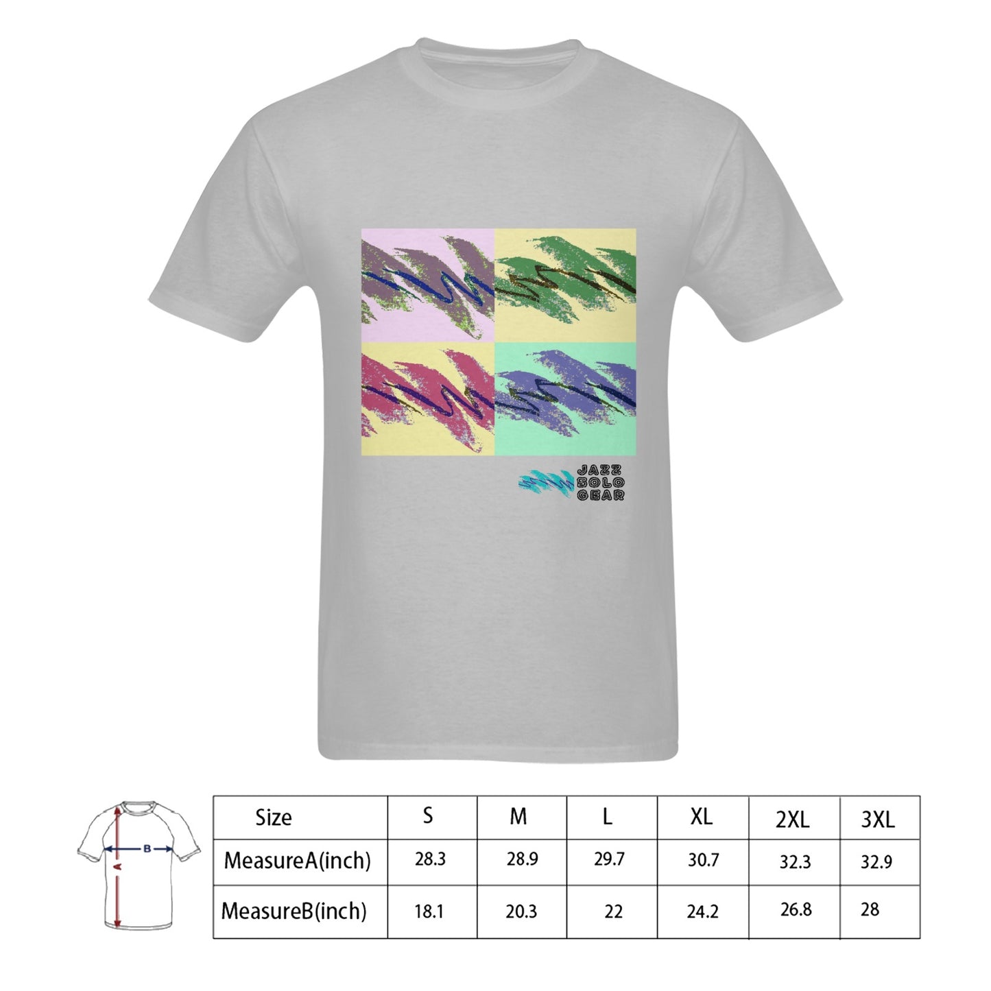 90s Jazz Solo Cup Pattern Andy Warhol Pop Art Men's T-shirt 100% Cotton