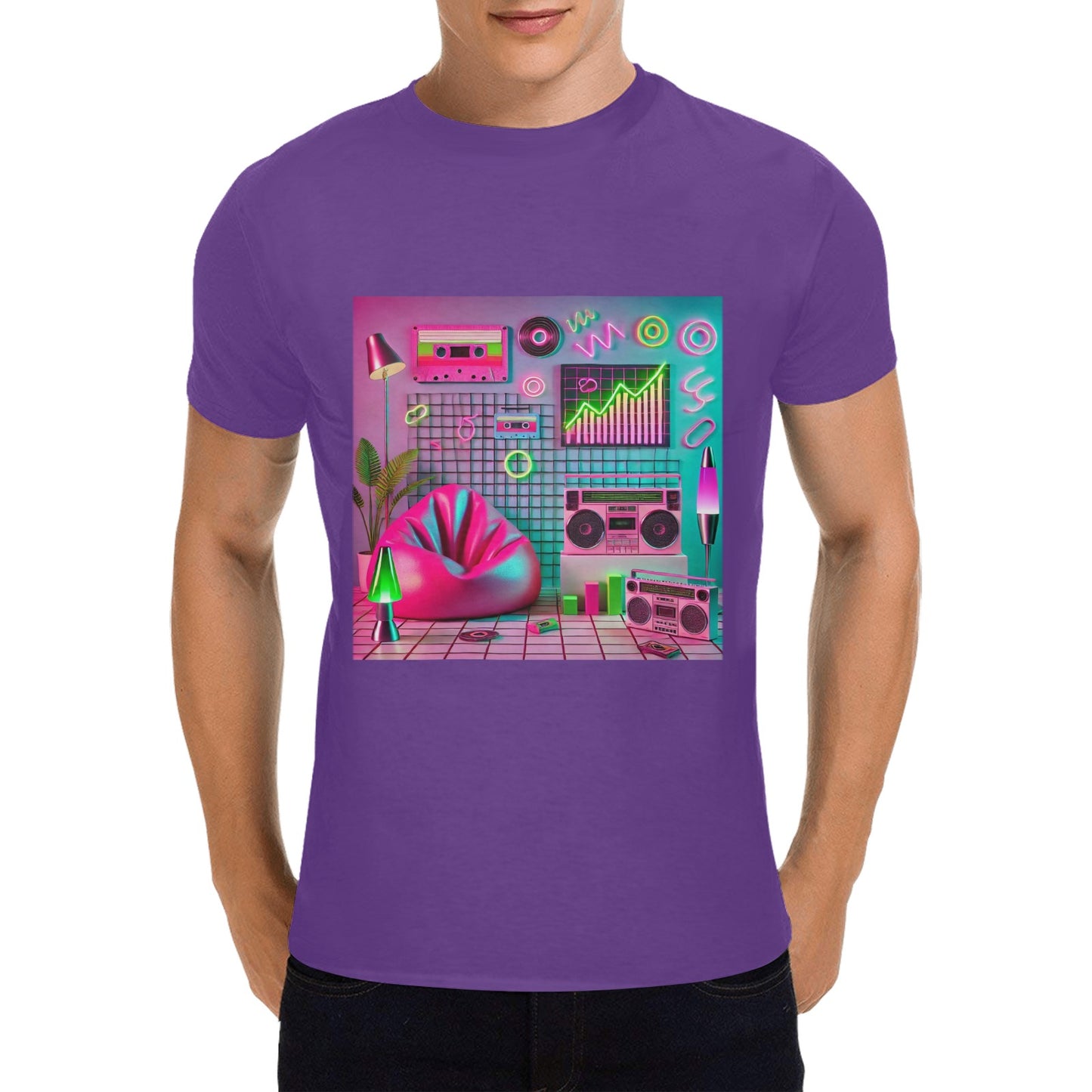 90s Aesthetic Men's Gildan T-Shirt - 100% Cotton