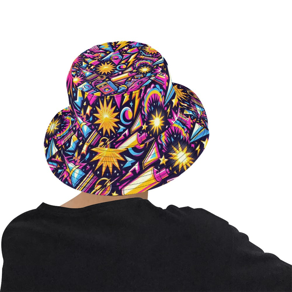 90s Sonic BOOM! Men's All Over Print Bucket Hat