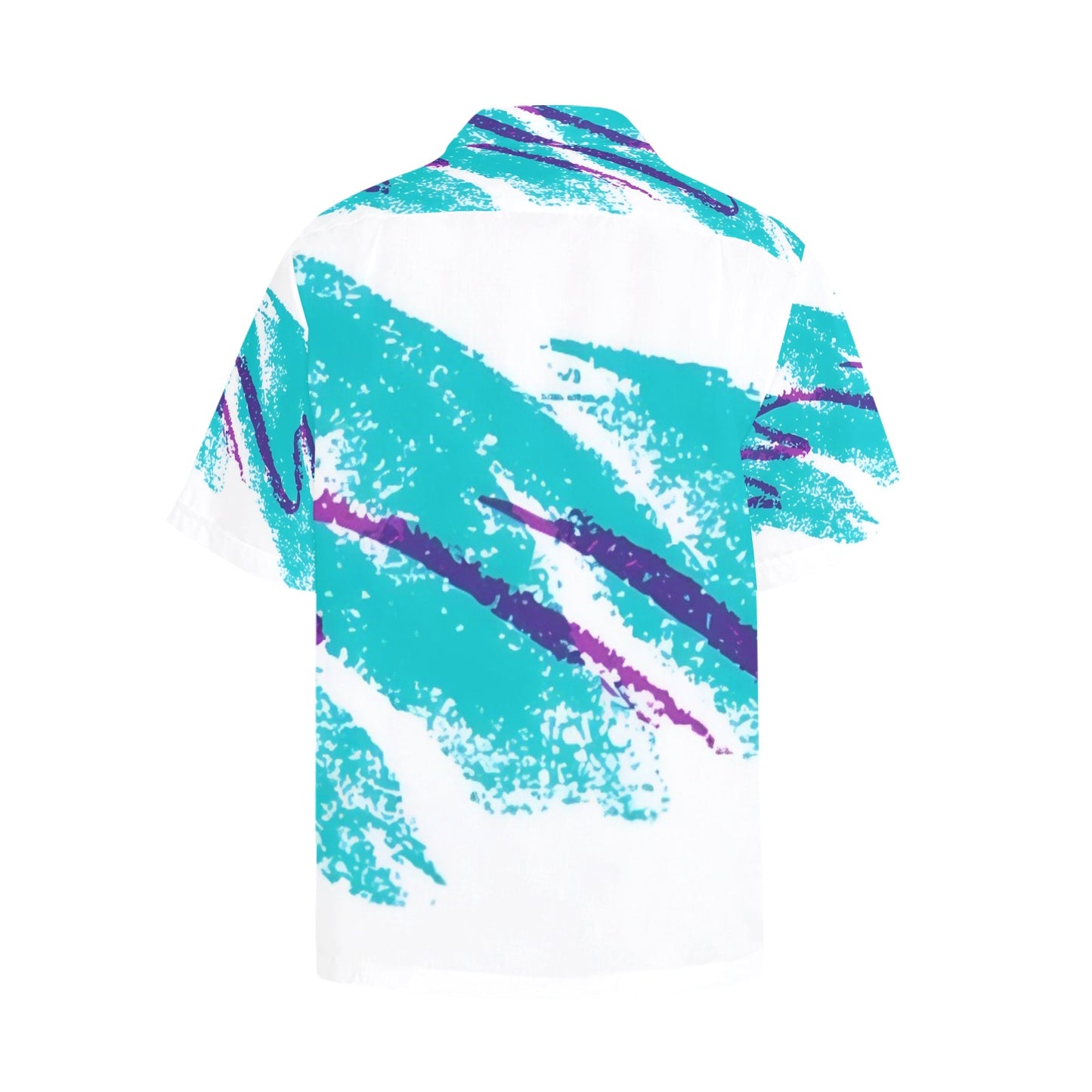 90s Jazz Solo Paper Cup Pattern Men's All Over Print Hawaiian Shirt With Chest Pocket