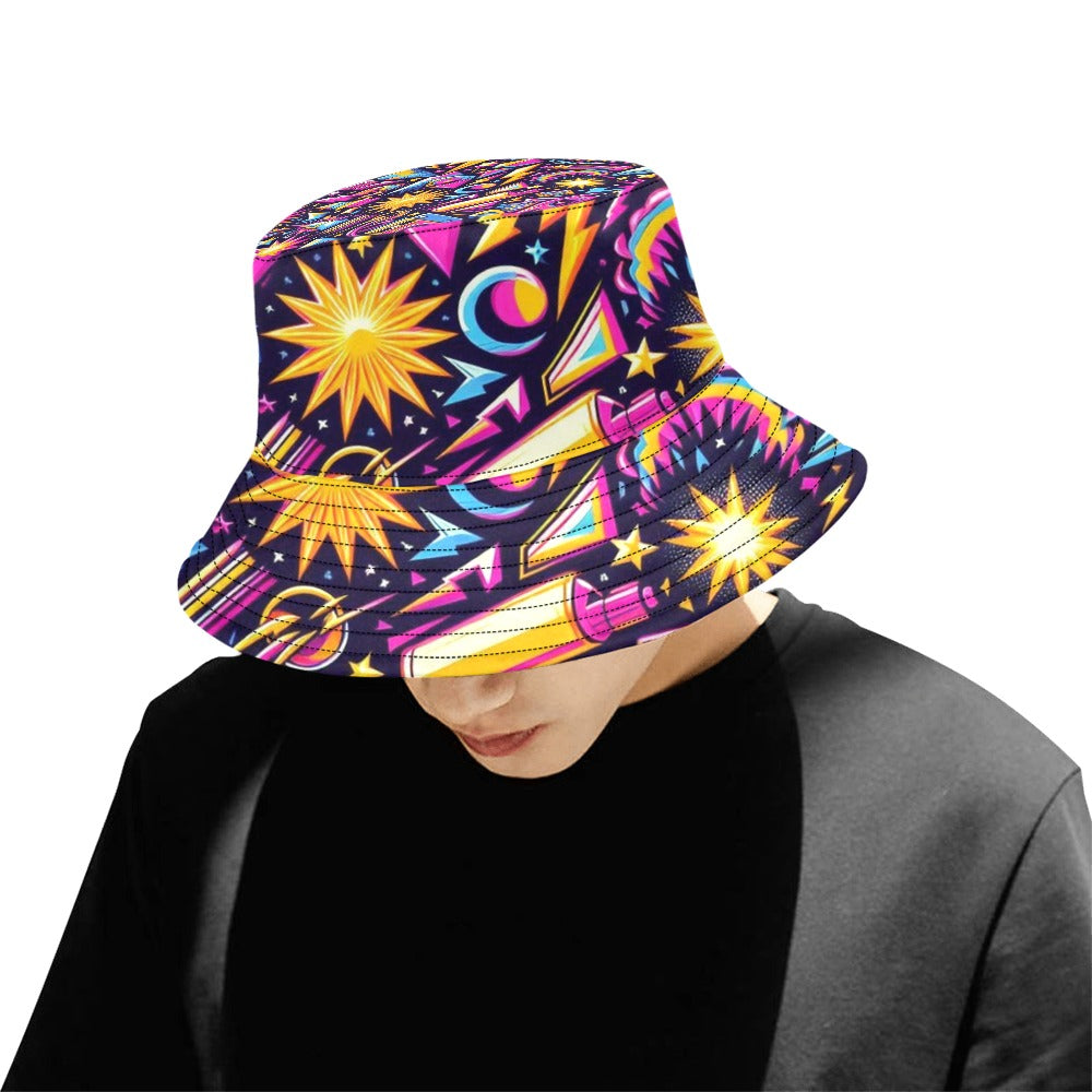 90s Sonic BOOM! Men's All Over Print Bucket Hat