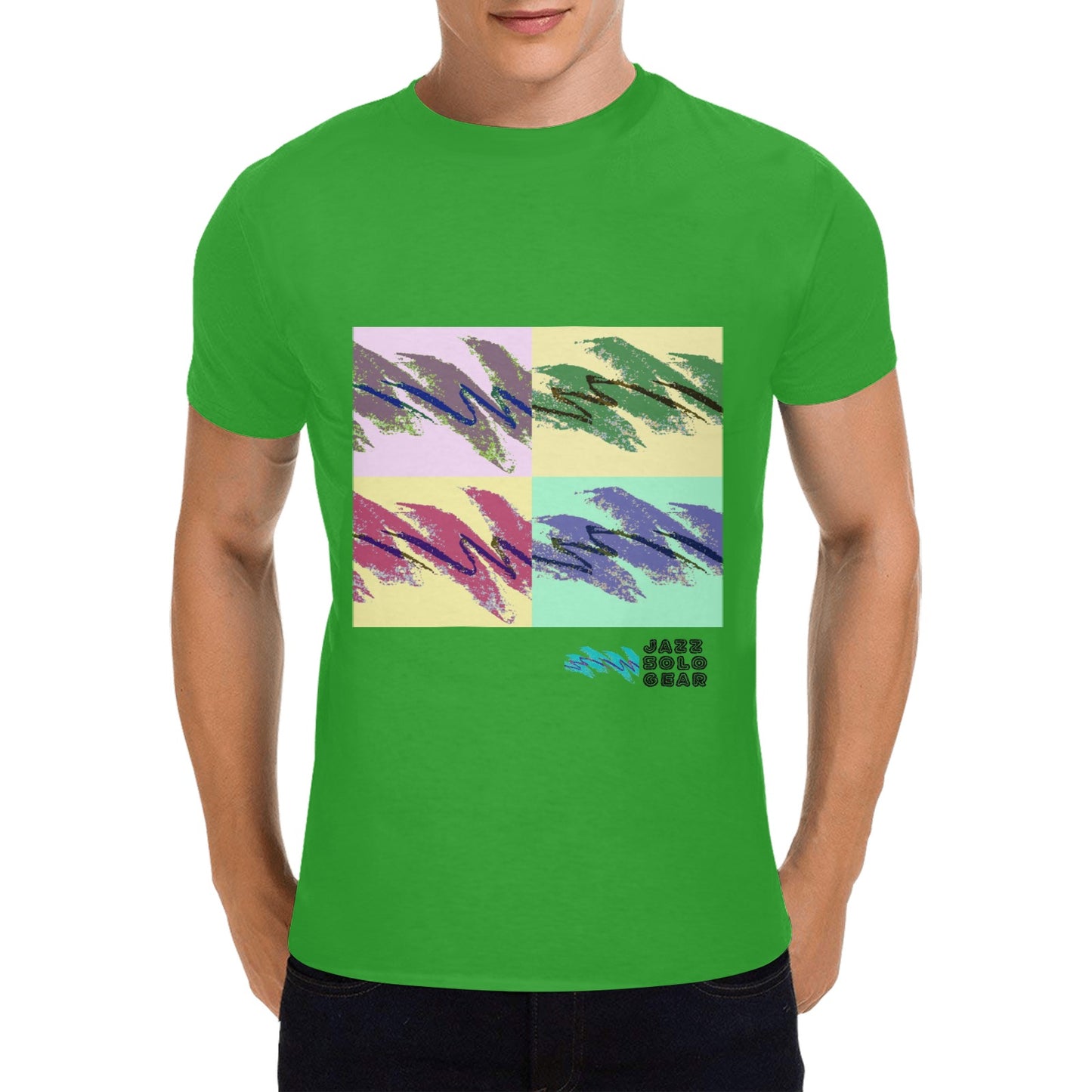 90s Jazz Solo Cup Pattern Andy Warhol Pop Art Men's T-shirt 100% Cotton