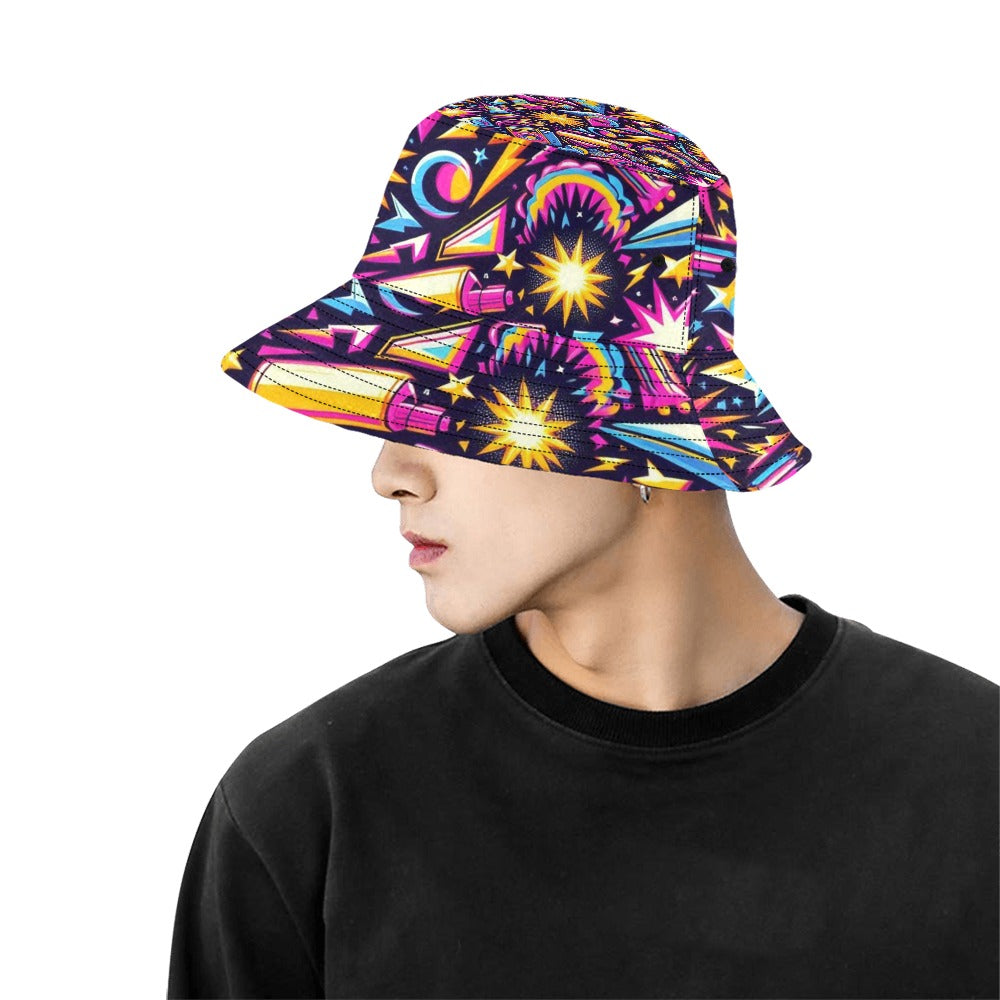 90s Sonic BOOM! Men's All Over Print Bucket Hat