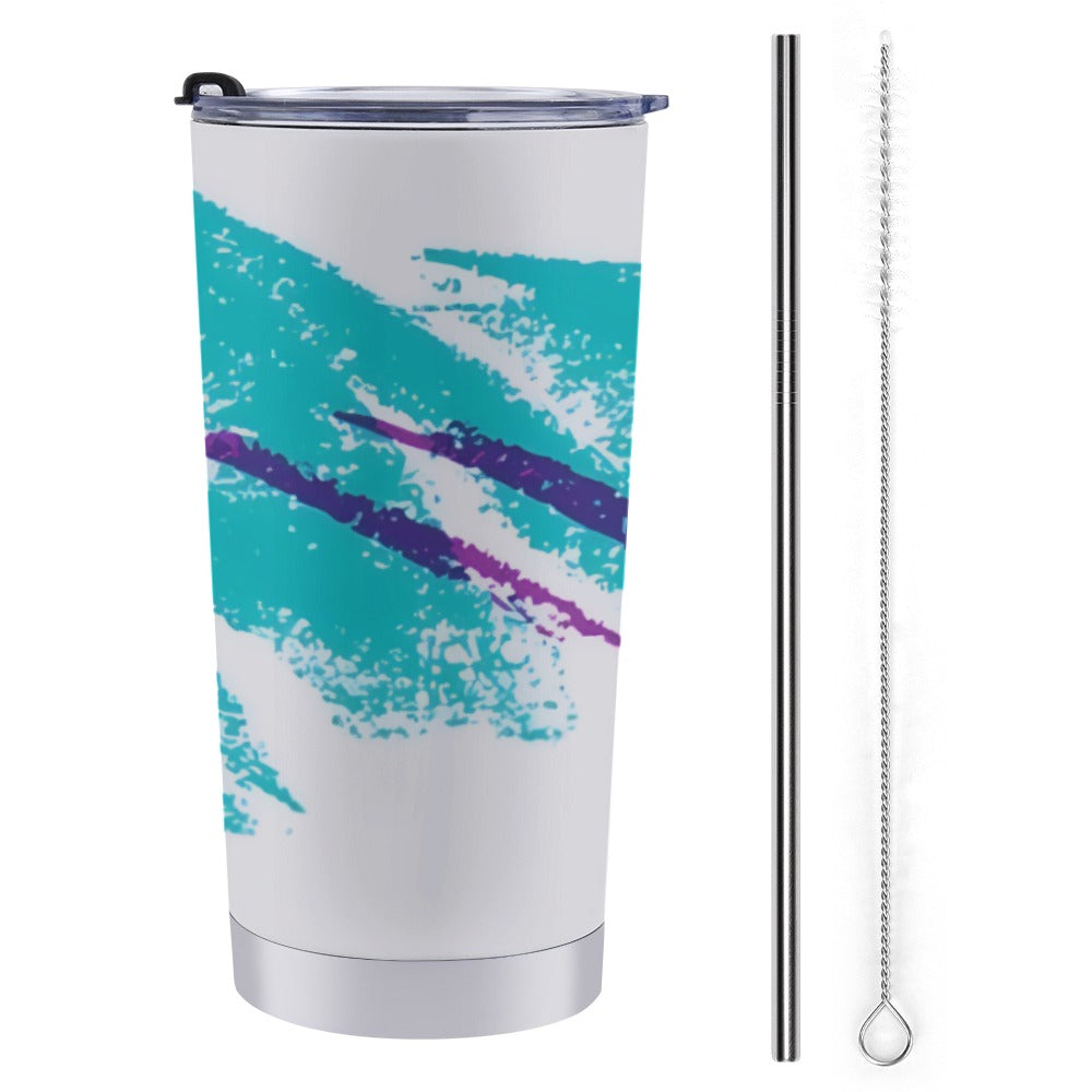 90s Jazz Solo Paper Cup Pattern Travel Coffee Mug 20 Oz