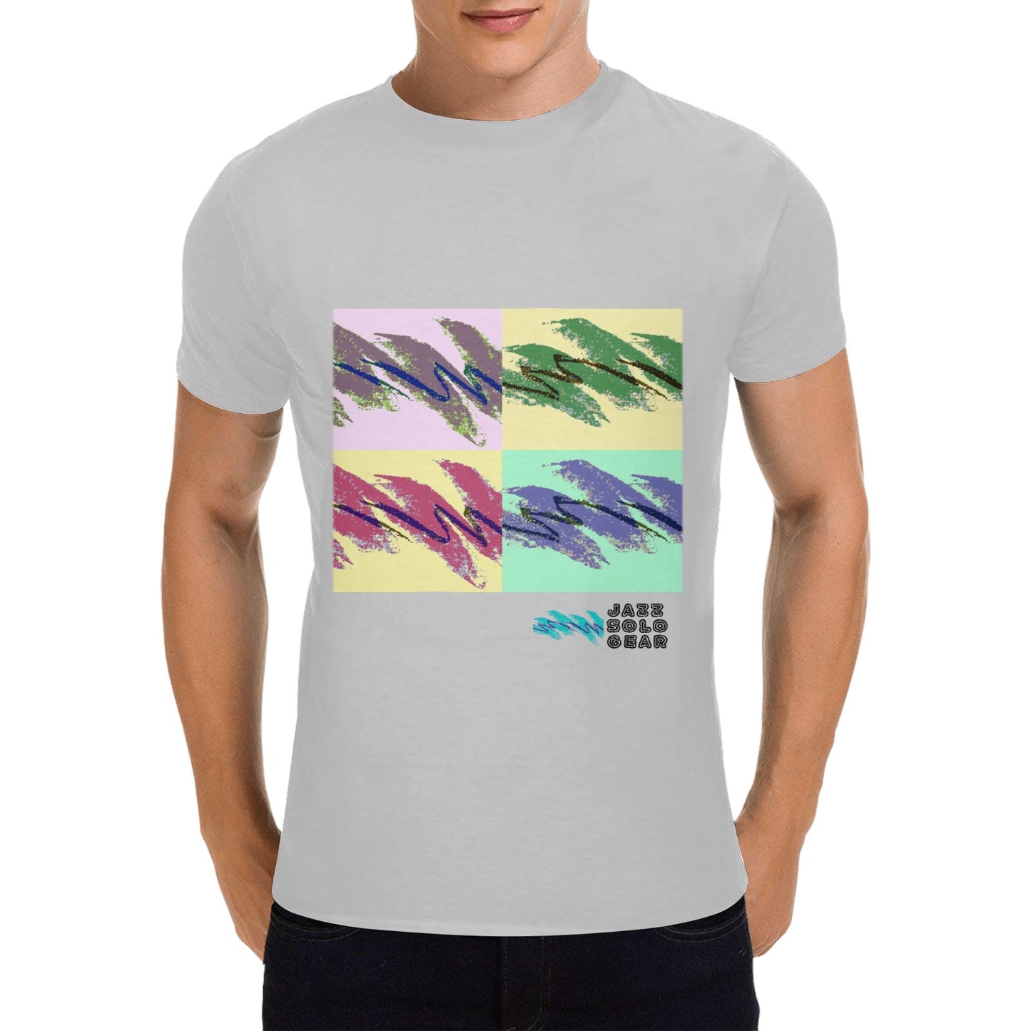 90s Jazz Solo Cup Pattern Andy Warhol Pop Art Men's T-shirt 100% Cotton
