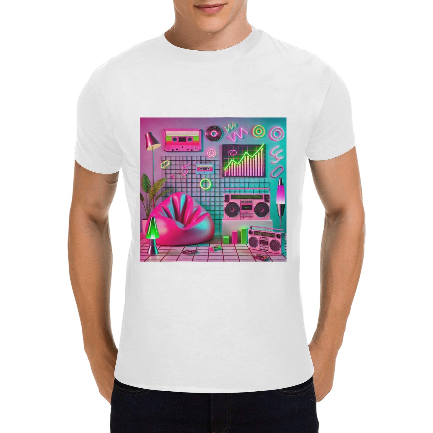 90s Aesthetic Men's Gildan T-Shirt - 100% Cotton