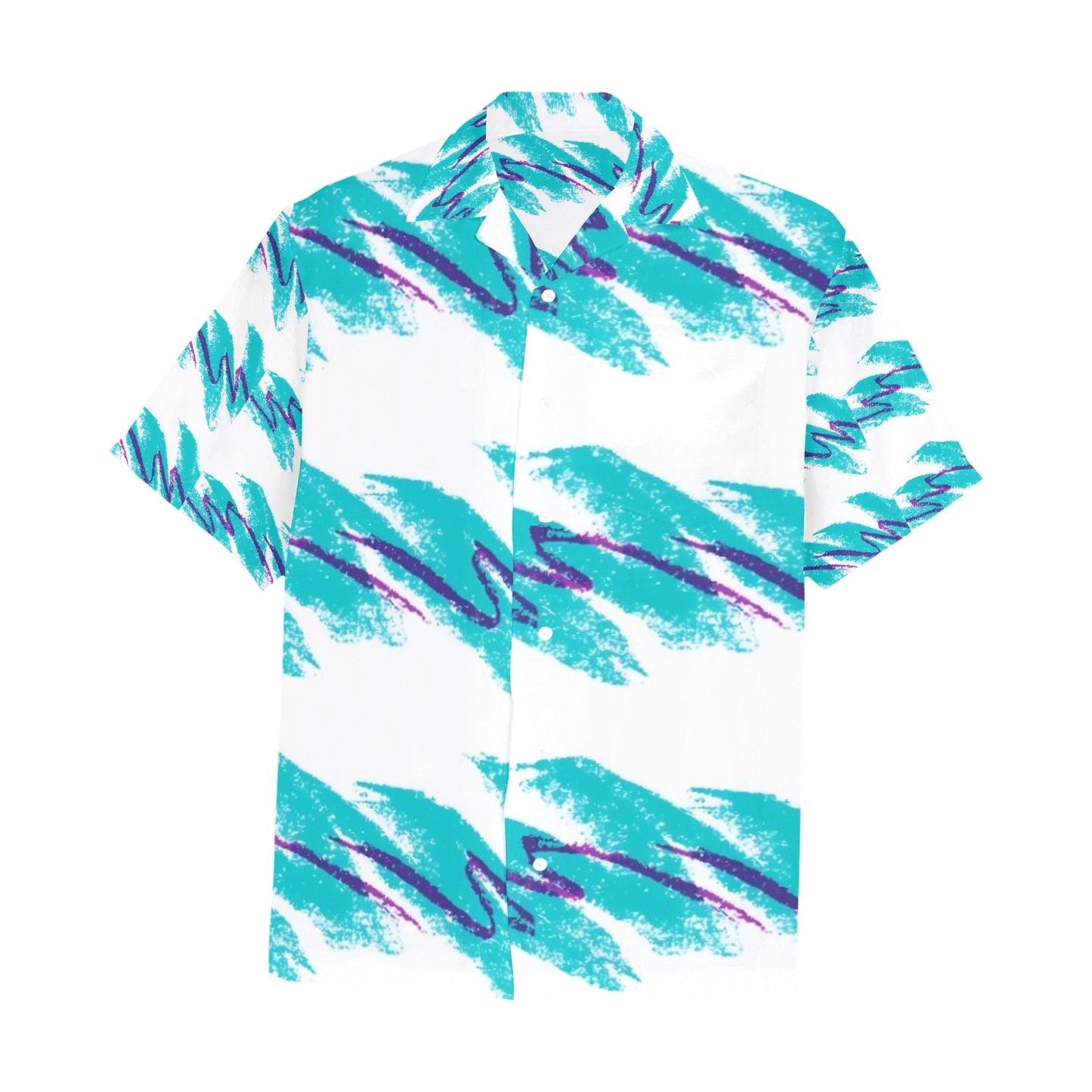 90s Jazz Solo Cup Pattern Hawaiian Men's All Over Print Hawaiian Shirt With Chest Pocket