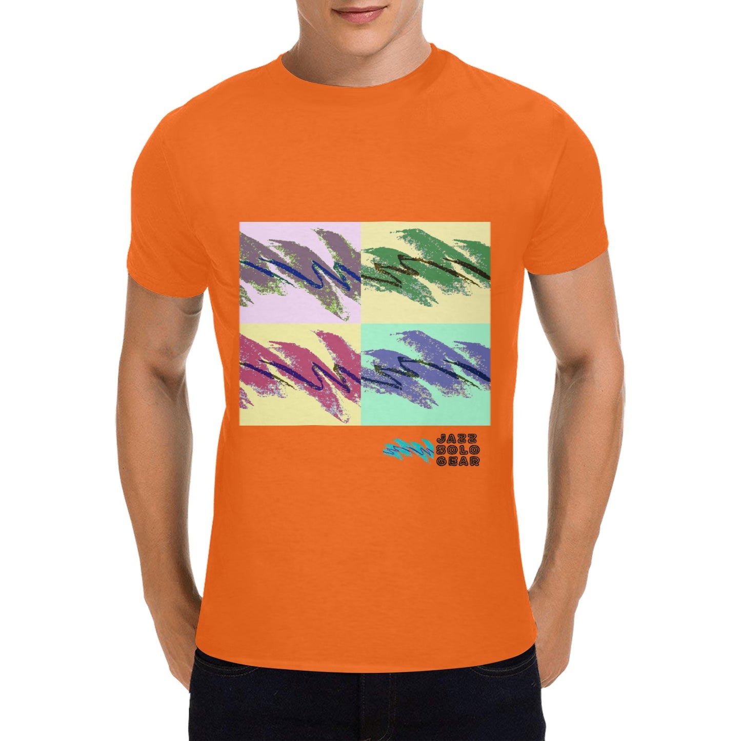 90s Jazz Solo Cup Pattern Andy Warhol Pop Art Men's T-shirt 100% Cotton