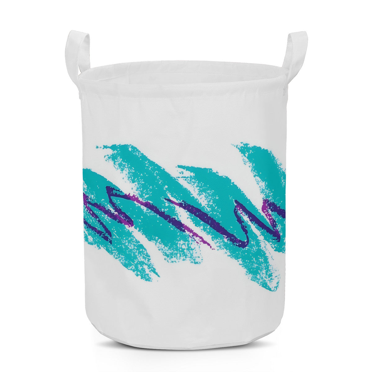 90s Jazz Solo Cup Pattern Round Laundry Basket