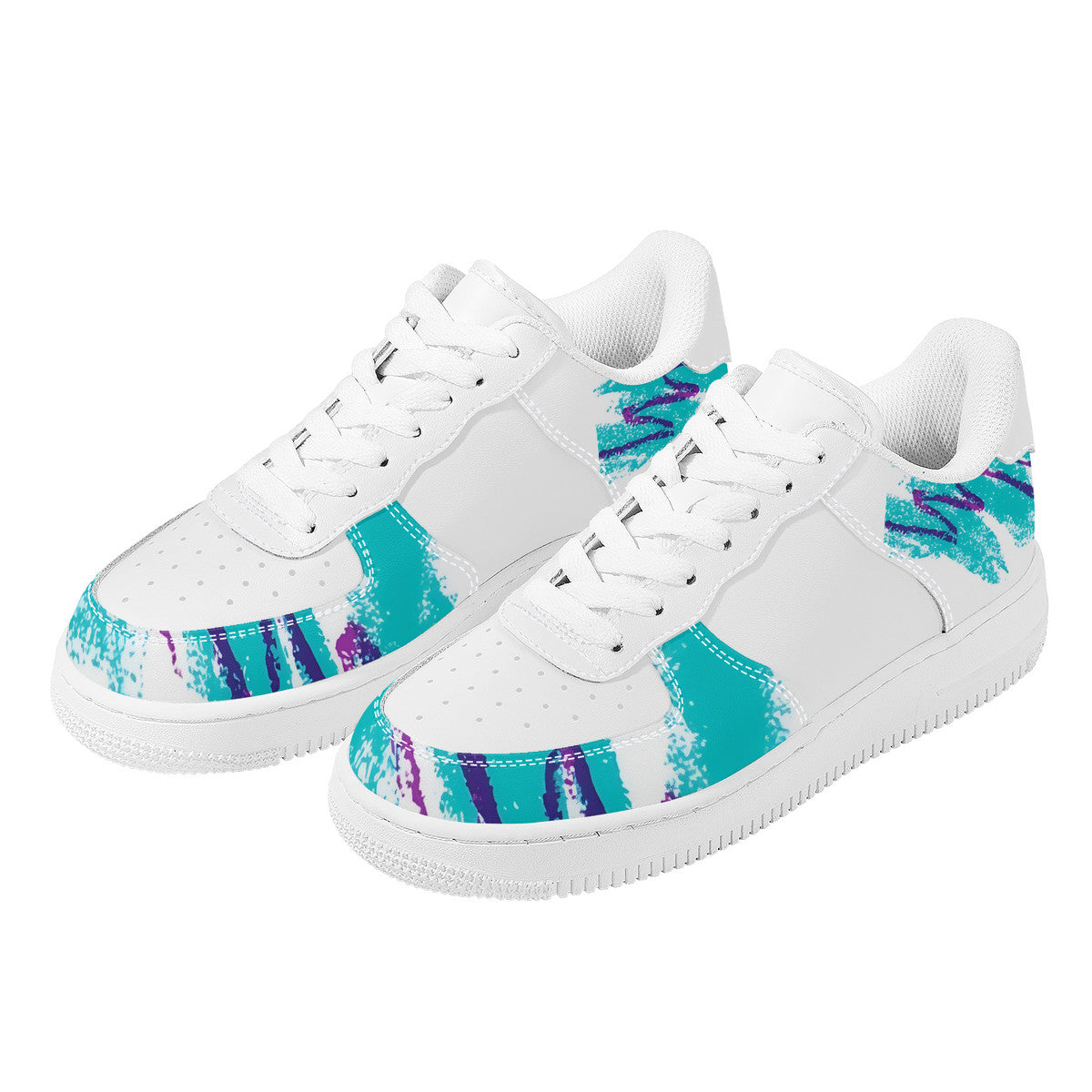 90s Jazz Solo Paper Cup Pattern Low Top Unisex Sneaker