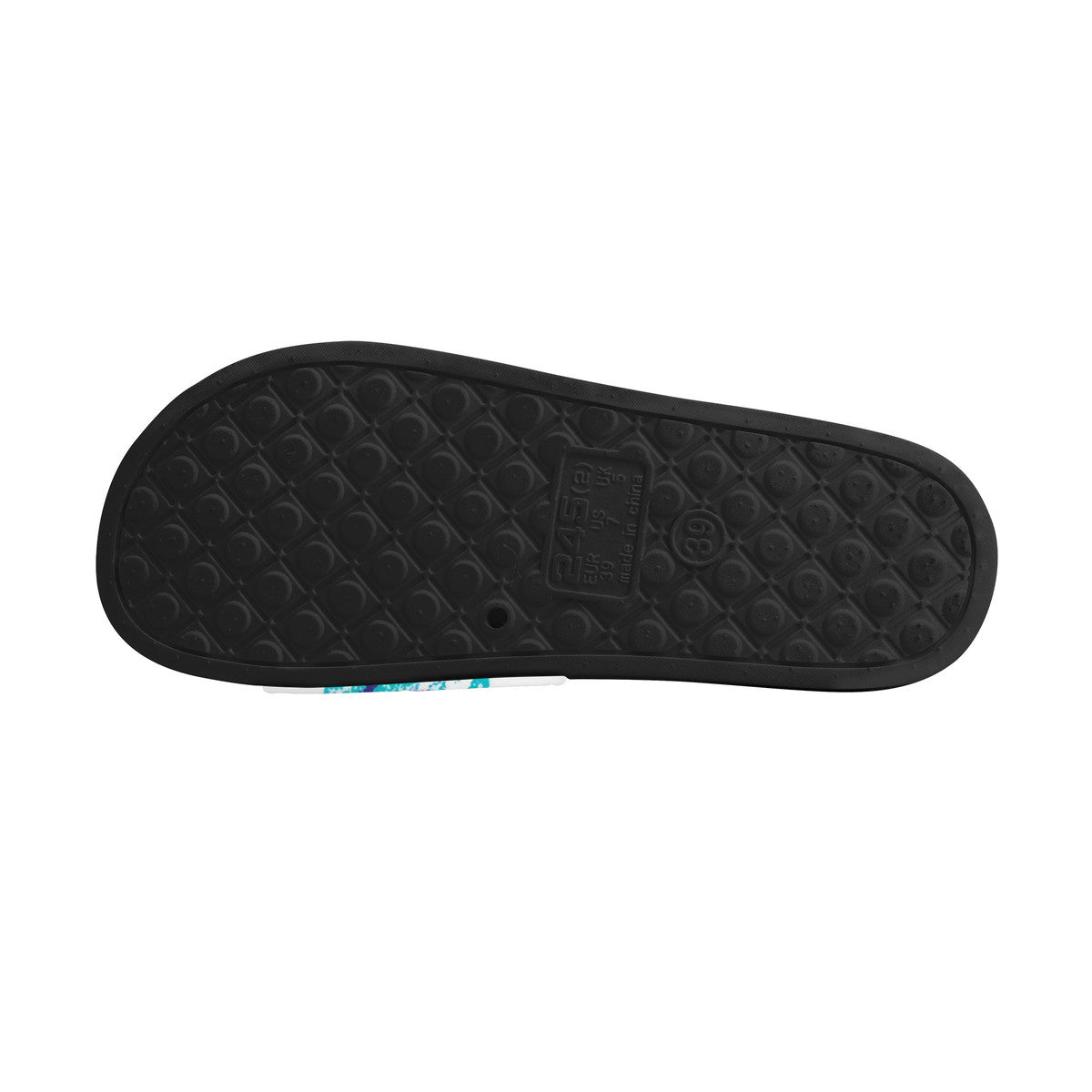 90s Jazz Solo Cup Pattern Slide Sandals - Black