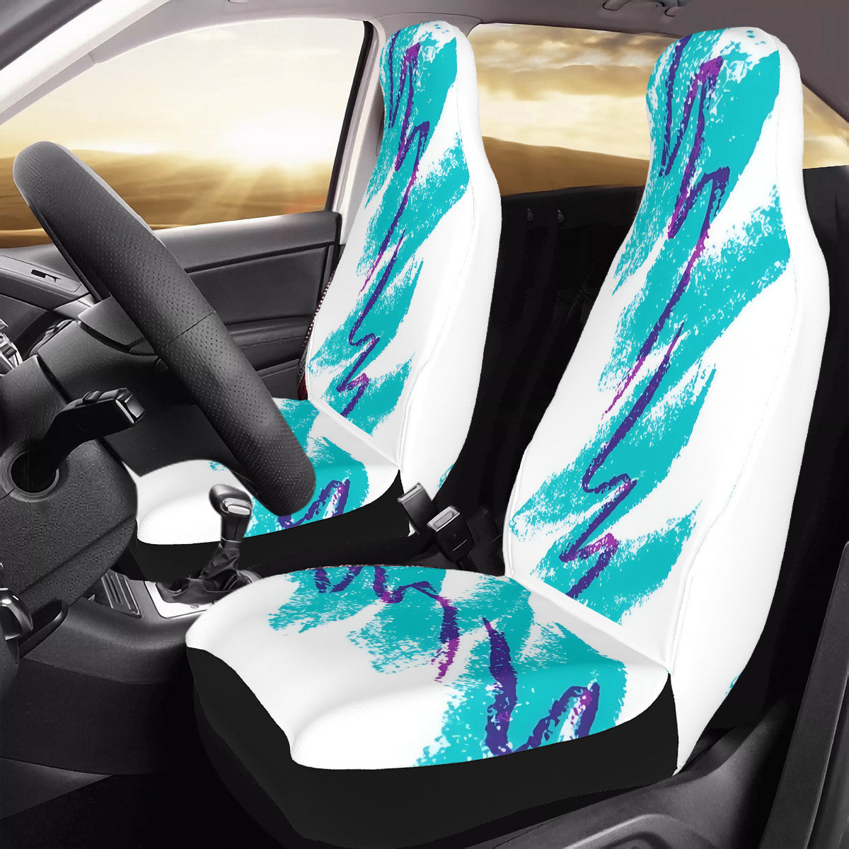90s Jazz Solo Cup Pattern Car Seat Covers with Back Side Printed