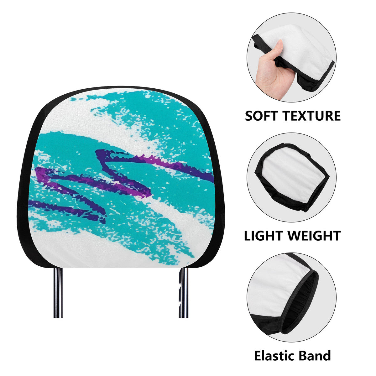 90s Jazz Solo Cup Pattern Car Headrest Covers