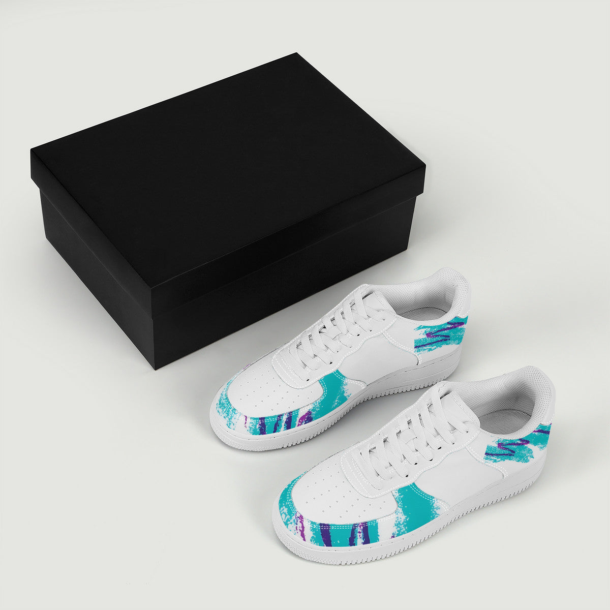 90s Jazz Solo Paper Cup Pattern Low Top Unisex Sneaker