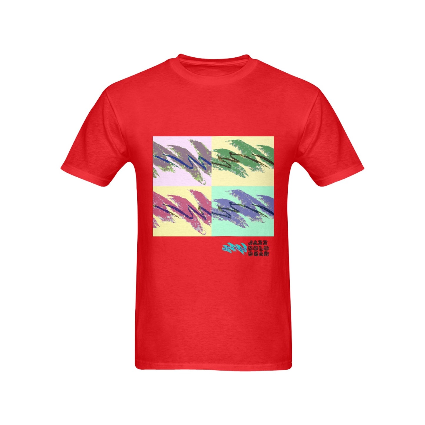 90s Jazz Solo Cup Pattern Andy Warhol Pop Art Men's T-shirt 100% Cotton