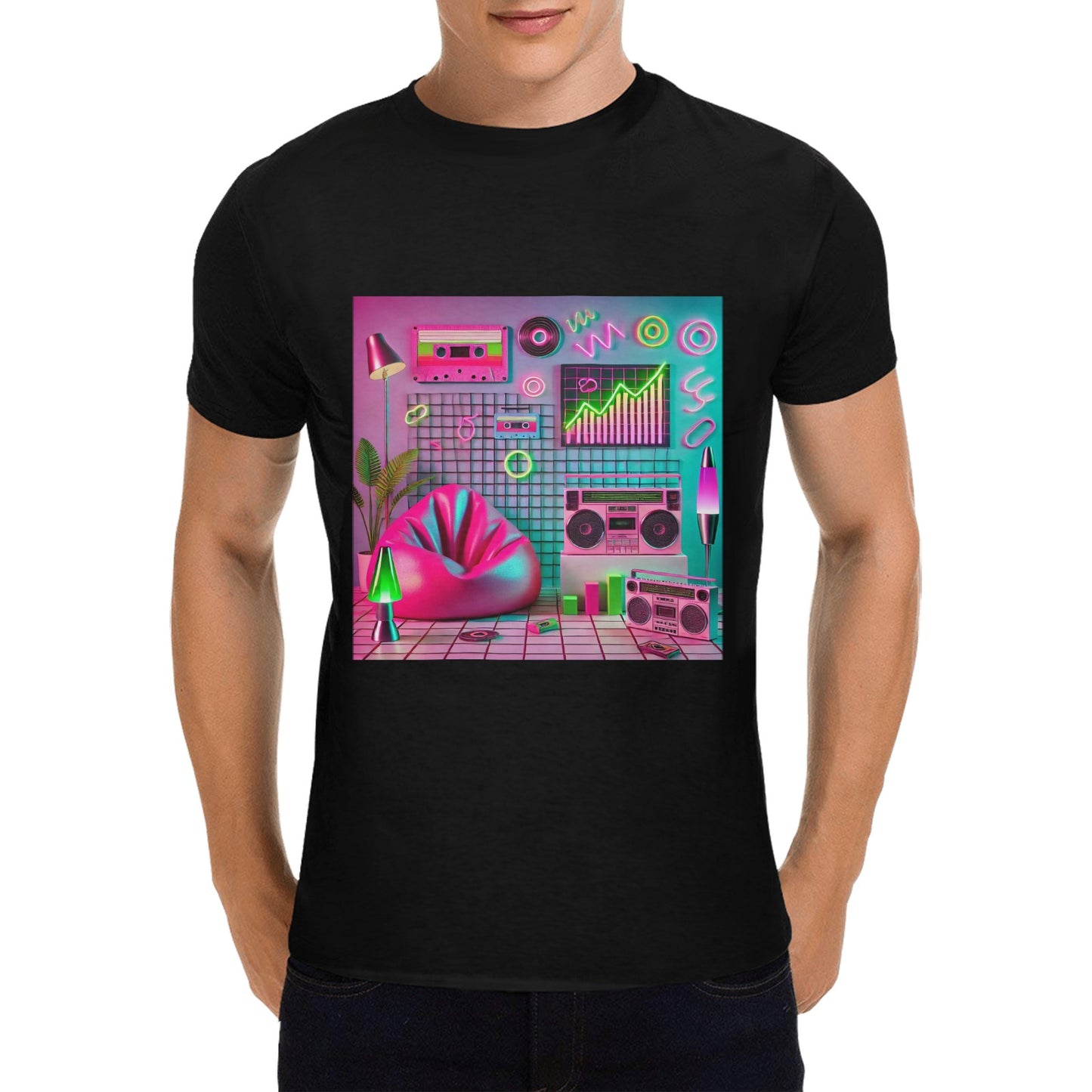 90s Aesthetic Men's Gildan T-Shirt - 100% Cotton