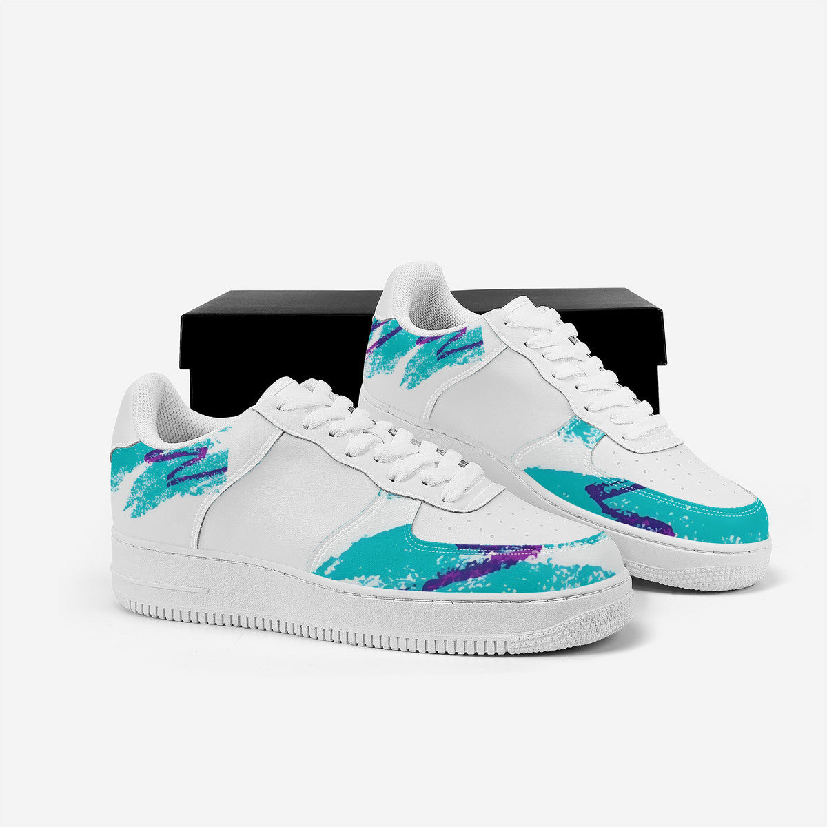90s Jazz Solo Paper Cup Pattern Low Top Unisex Sneaker