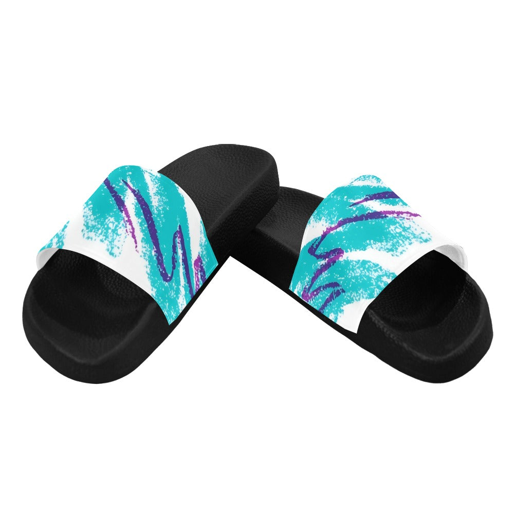 90s Jazz Solo Paper Cup Pattern Men's Slide Sandals
