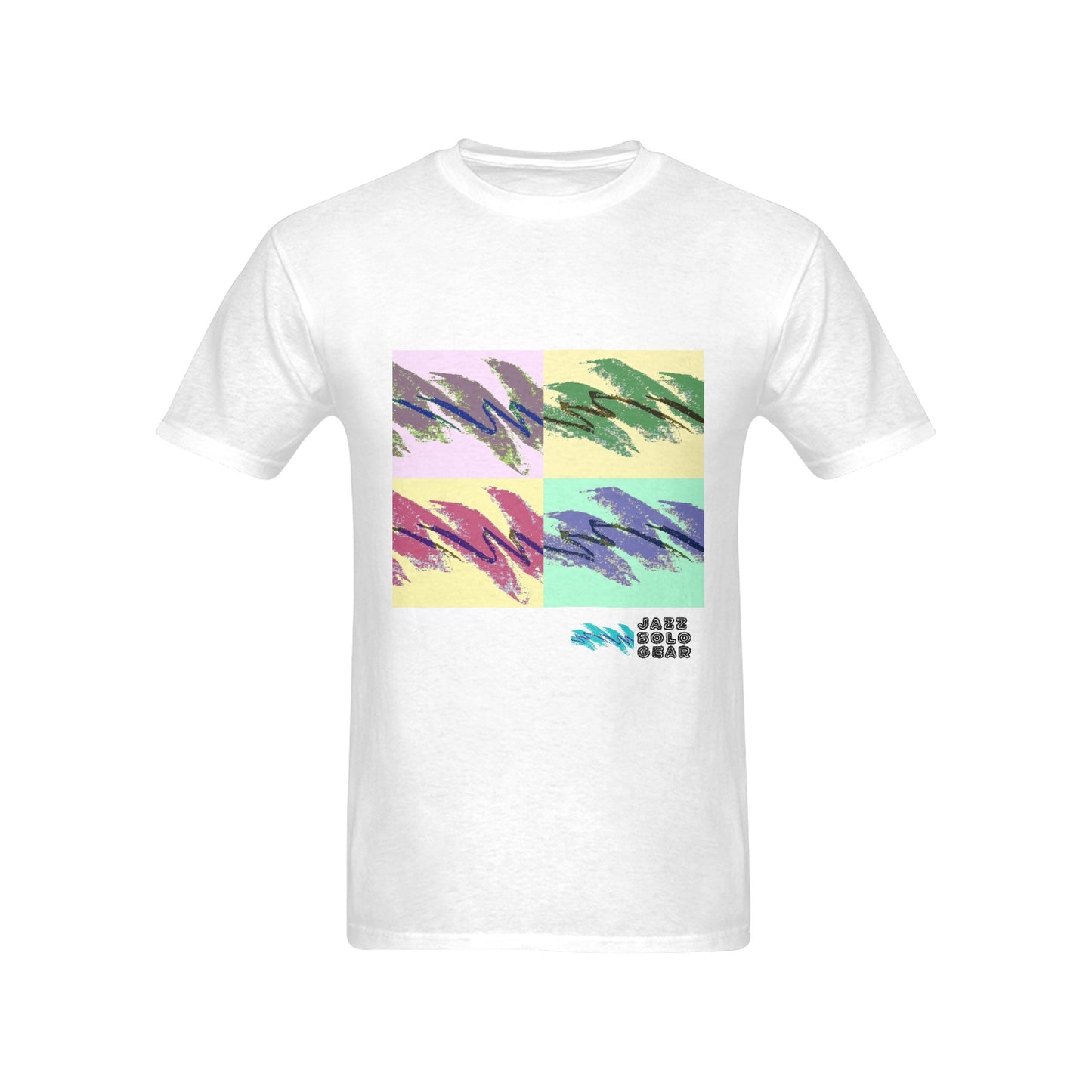90s Jazz Solo Cup Pattern Andy Warhol Pop Art Men's T-shirt 100% Cotton