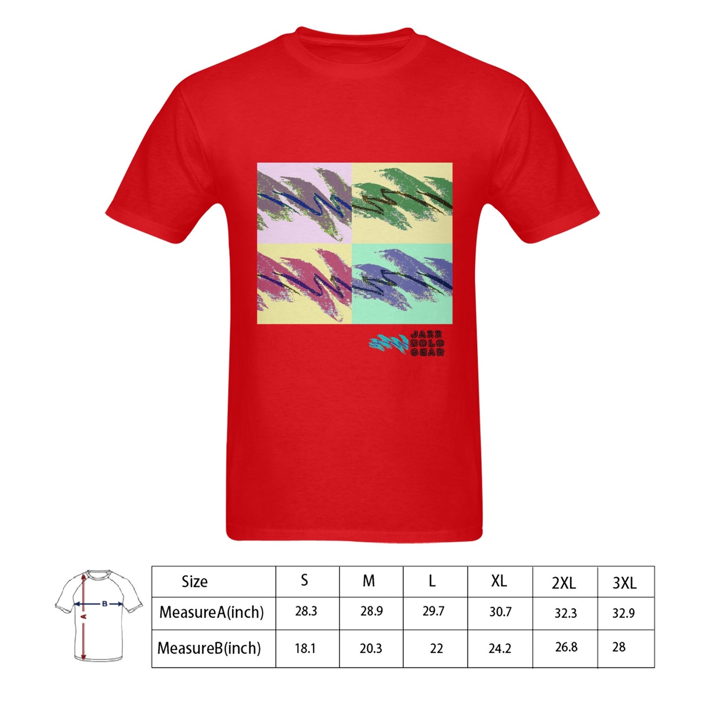 90s Jazz Solo Cup Pattern Andy Warhol Pop Art Men's T-shirt 100% Cotton