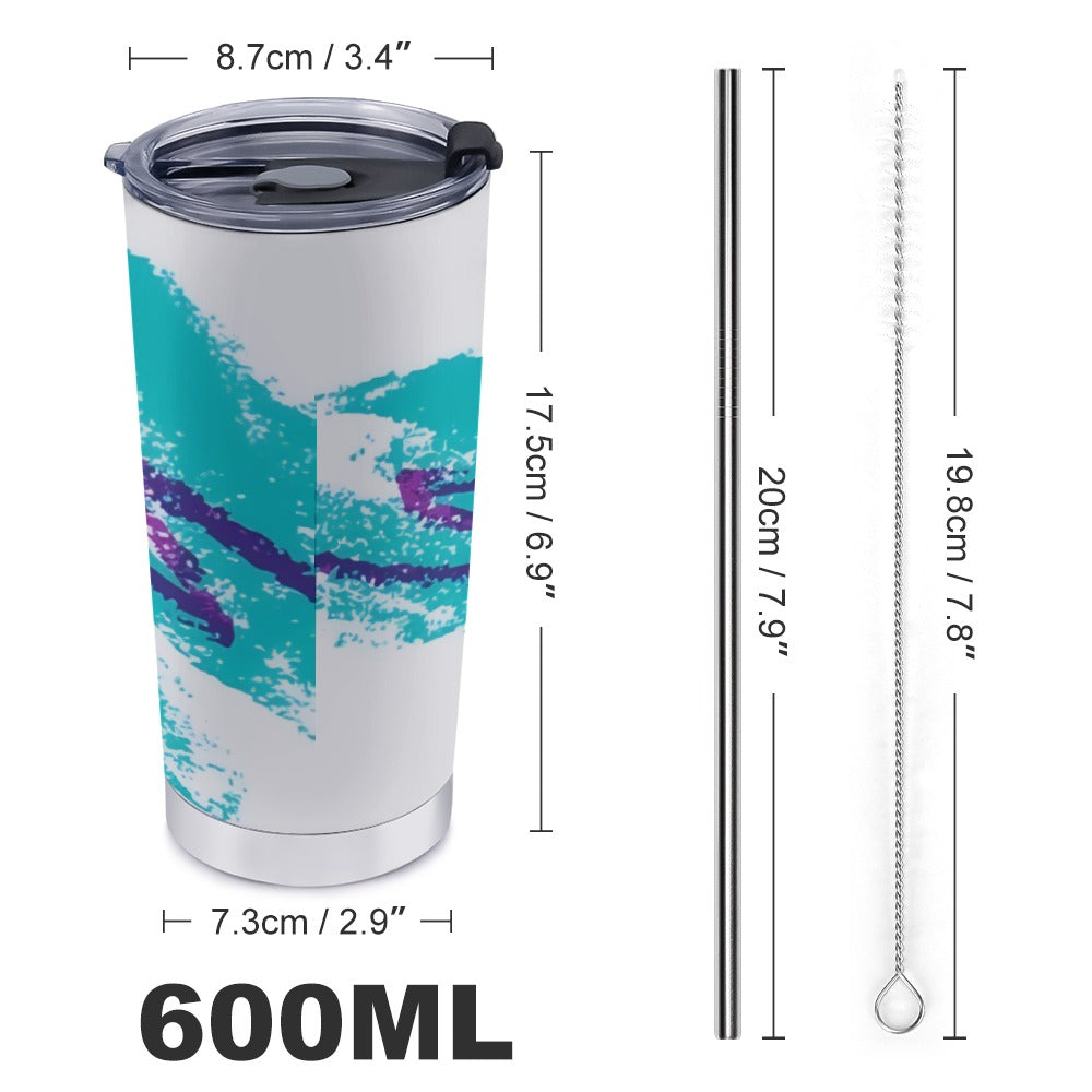 90s Jazz Solo Paper Cup Pattern Travel Coffee Mug 20 Oz