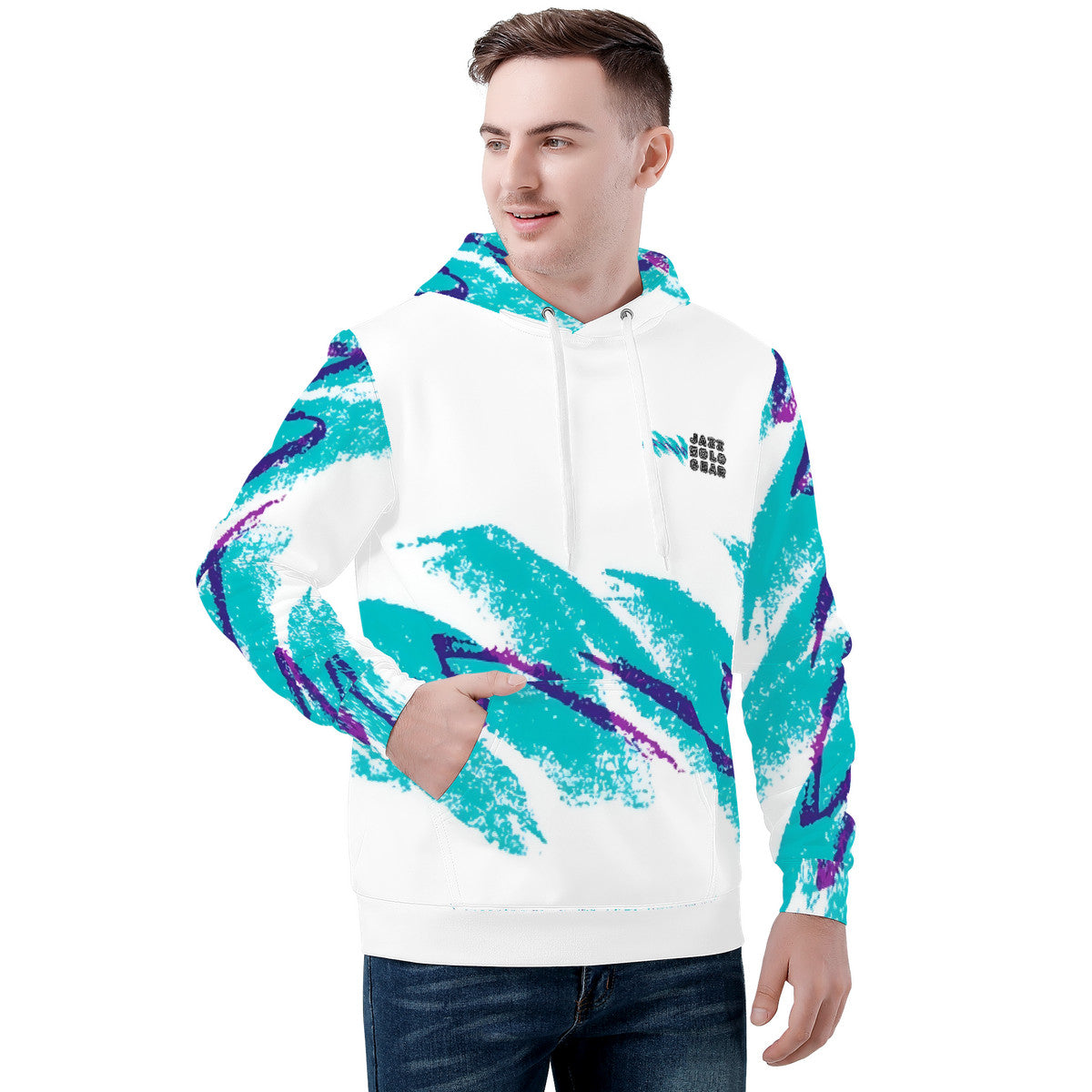 90s Jazz Solo Cup Pattern Men's All Over Print Hoodie