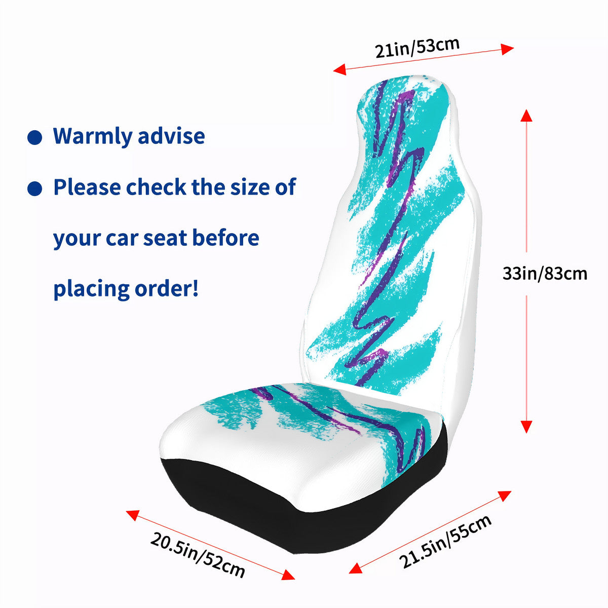 90s Jazz Solo Cup Pattern Car Seat Covers with Back Side Printed