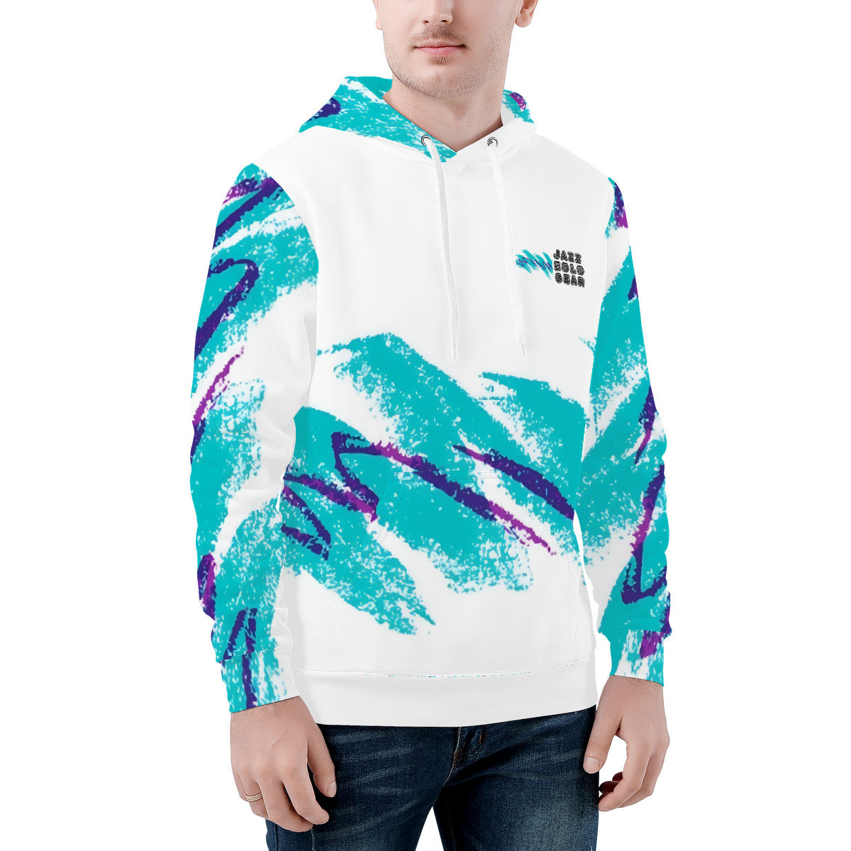 90s Jazz Solo Cup Pattern Men's All Over Print Hoodie