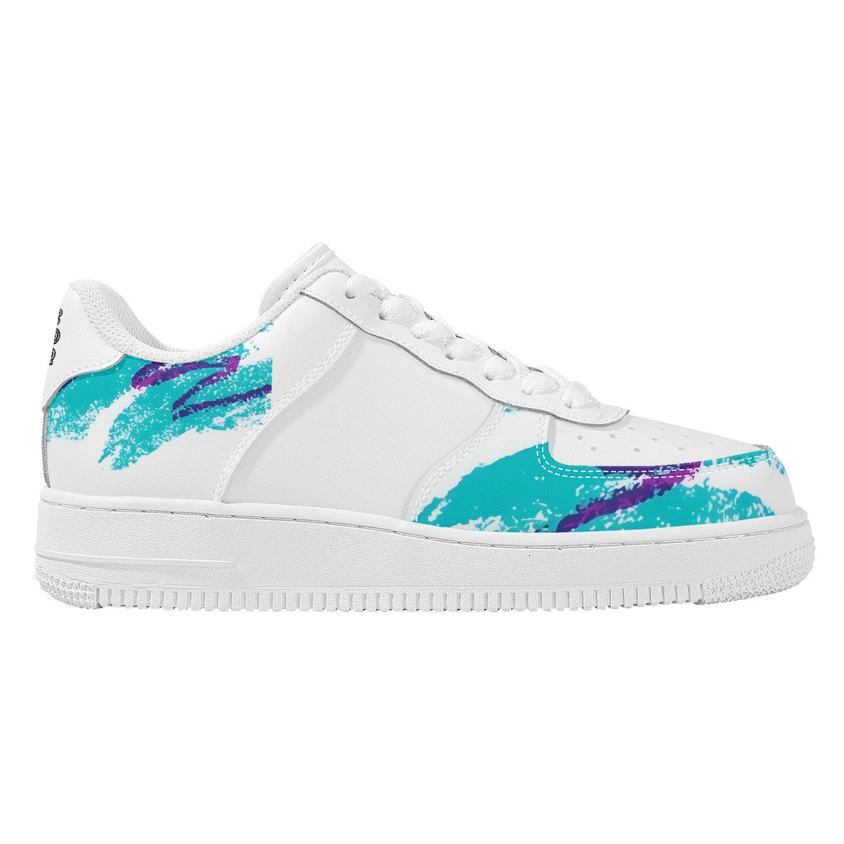 90s Jazz Solo Paper Cup Pattern Low Top Unisex Sneaker