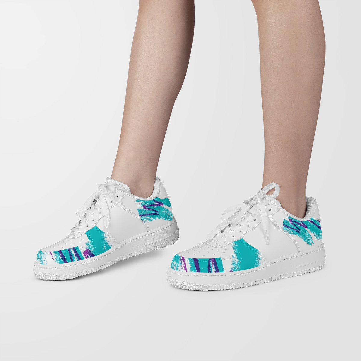90s Jazz Solo Paper Cup Pattern Low Top Unisex Sneaker