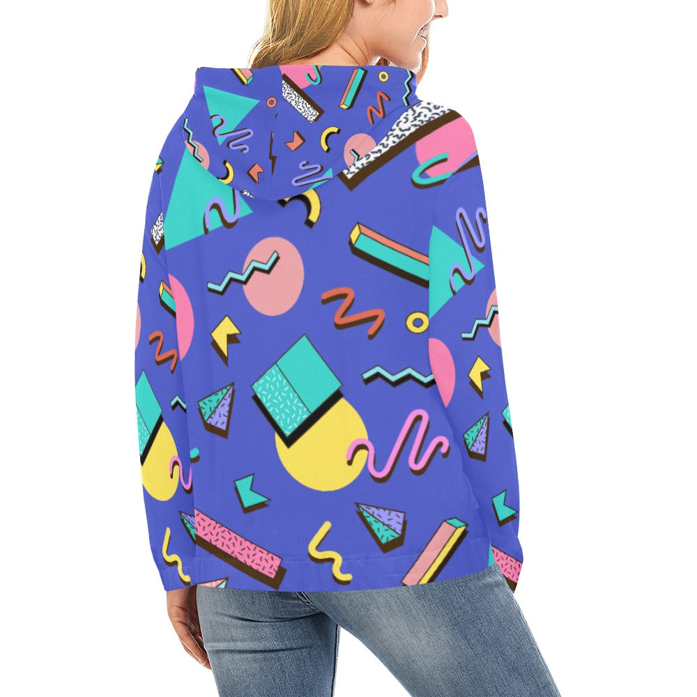 Nostalgic 90s Aesthetic Design Women's All Over Print Hoodie