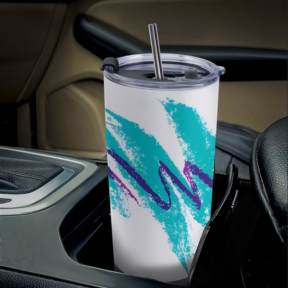 90s Jazz Solo Paper Cup Pattern Travel Coffee Mug 20 Oz