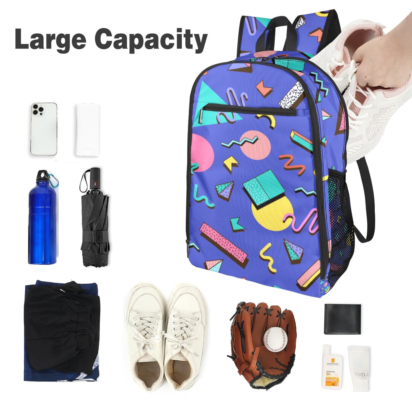 Nostalgic 90s Aesthetic Design All Over Print Leisure Sports Backpack