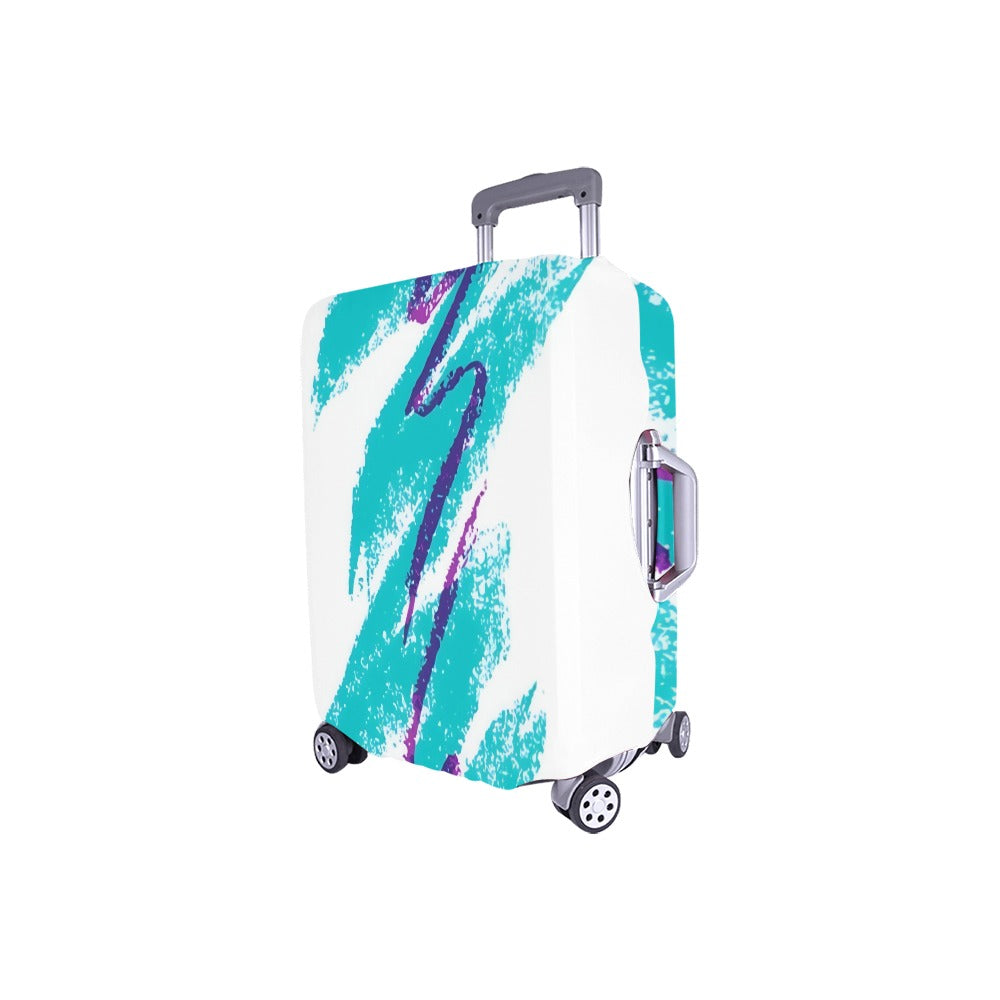 90s Jazz Solo Paper Cup Pattern Luggage Cover (18"-21") (Small)