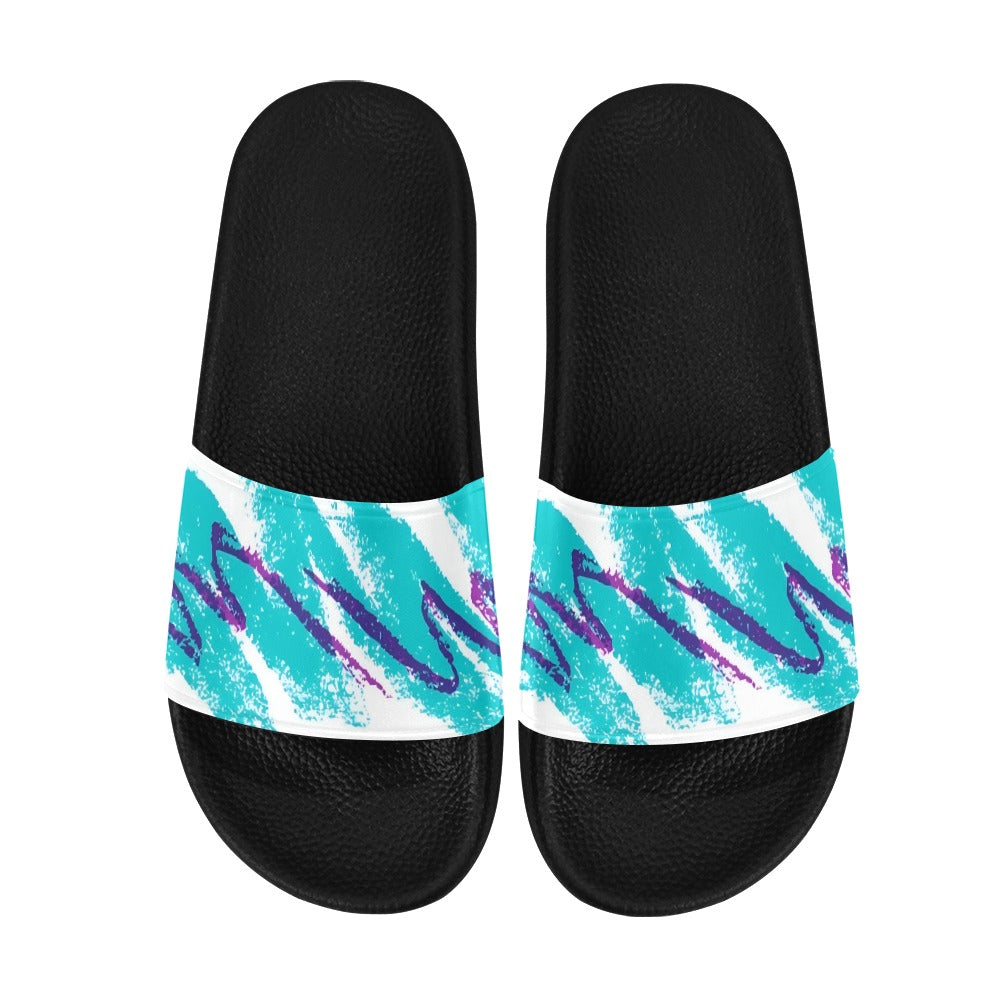 90s Jazz Solo Paper Cup Pattern Men's Slide Sandals