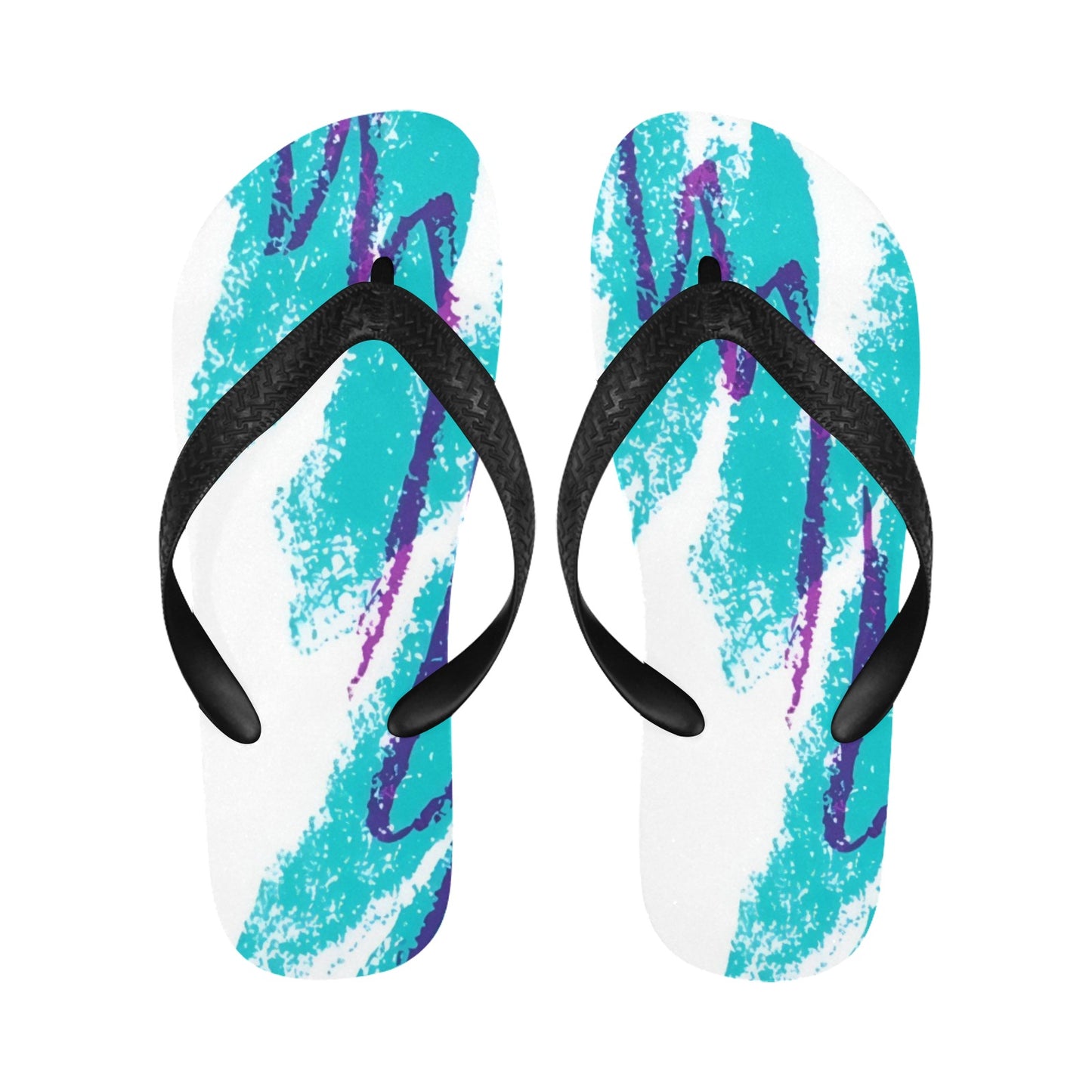 90s Jazz Solo Paper Cup Pattern Flip Flops (For both Men and Women)