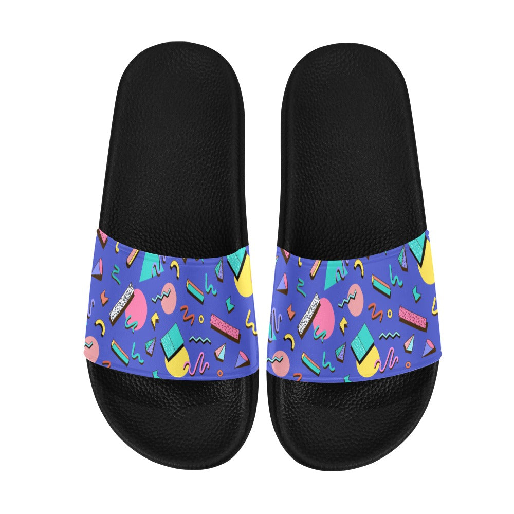 Nostalgic 90s Aesthetic Design Men's Slide Sandals