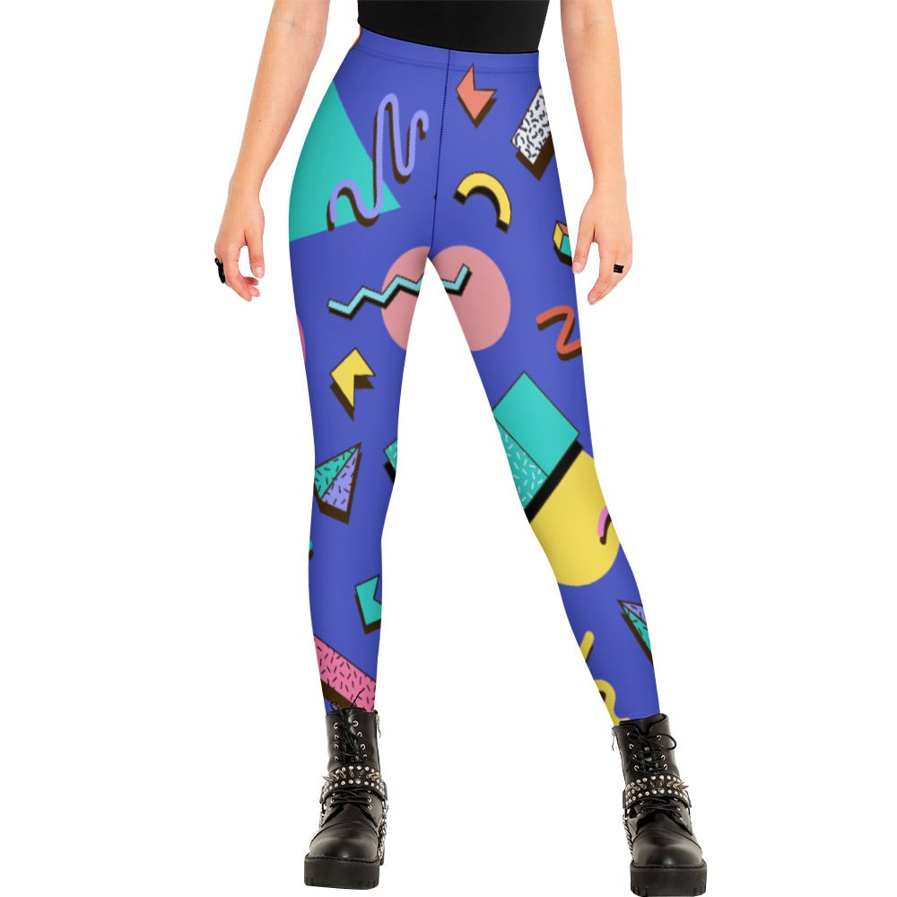 Nostalgic 90s Aesthetic Design Regular Leggings