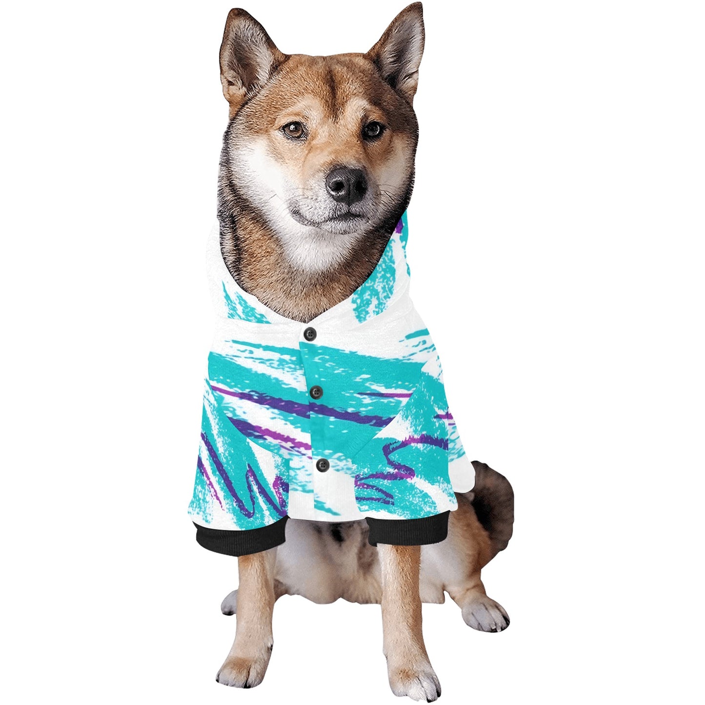 90s Jazz Solo Paper Cup Pattern All Over Print Pet Dog Hoodie