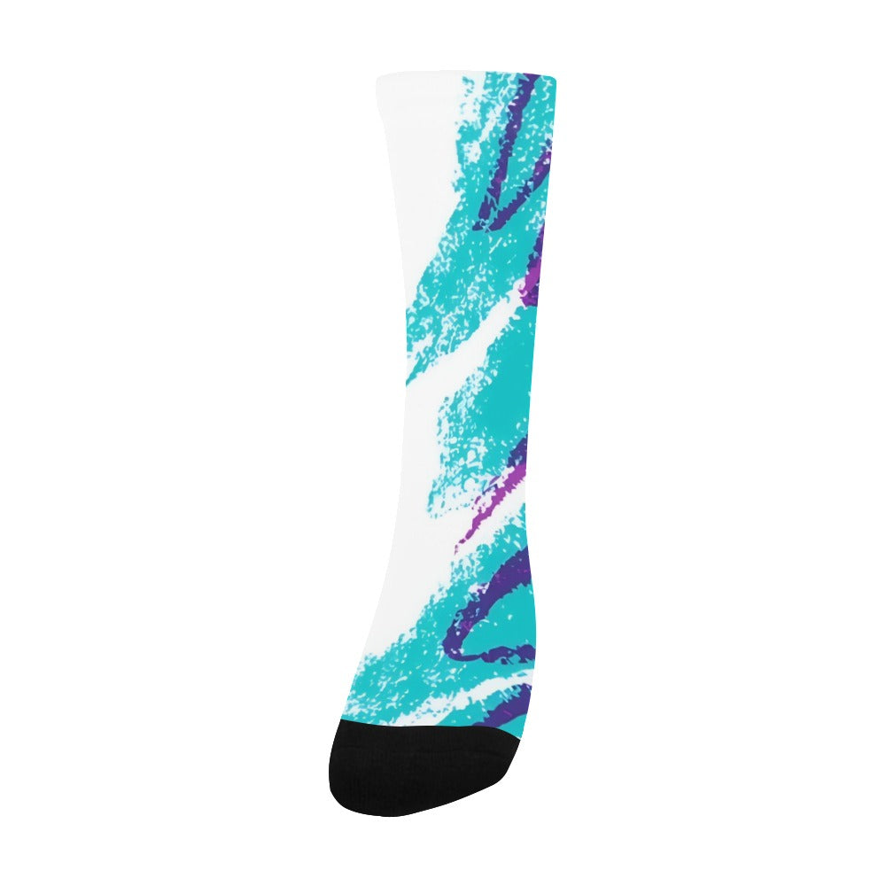 90s Jazz Solo Paper Cup Pattern Men's Custom Socks