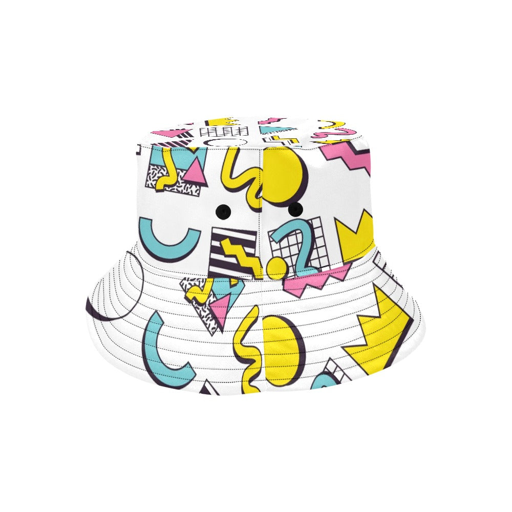 90s White Aesthetic Design Men's All Over Print Bucket Hat