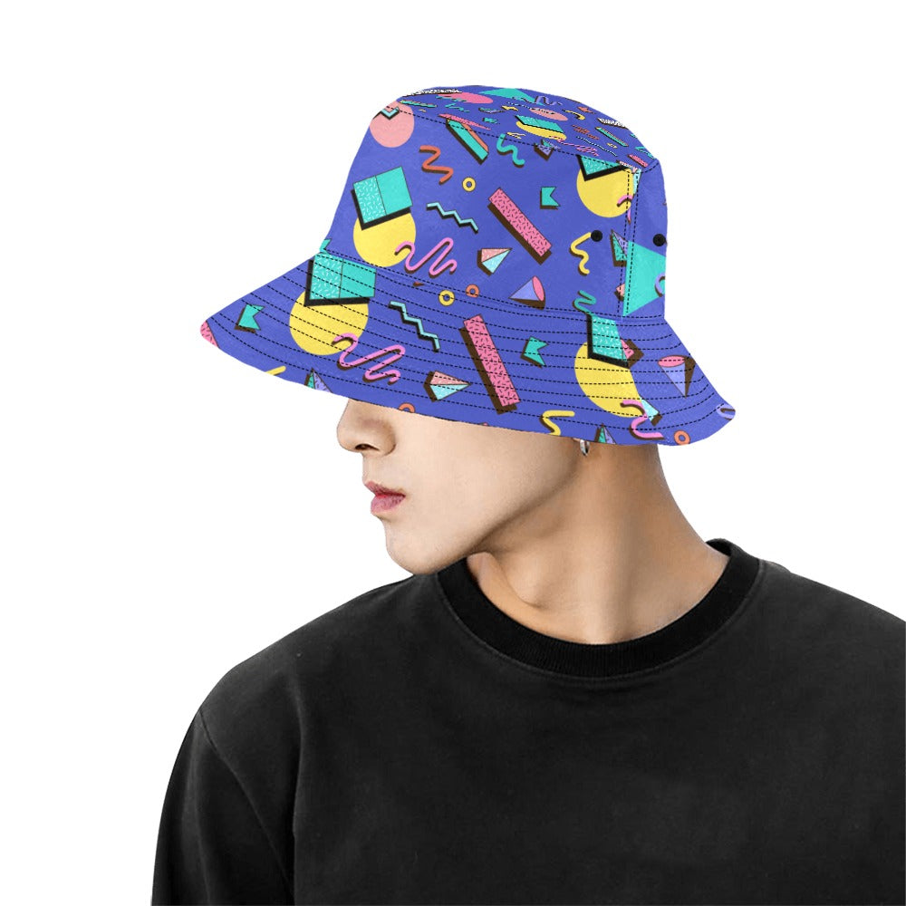 Nostalgic 90s Aesthetic Design Men's All Over Print Bucket Hat