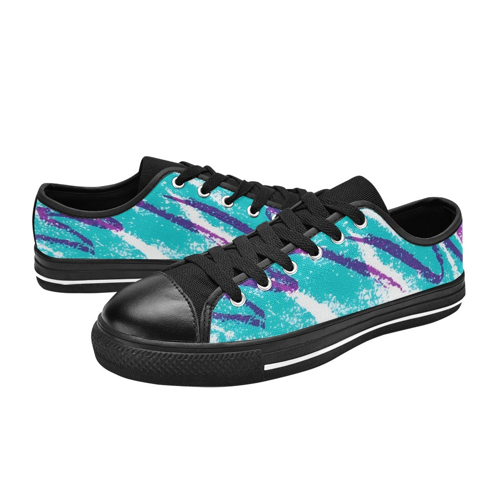 90s Jazz Solo Paper Cup Pattern Aquila Canvas Men's Shoes