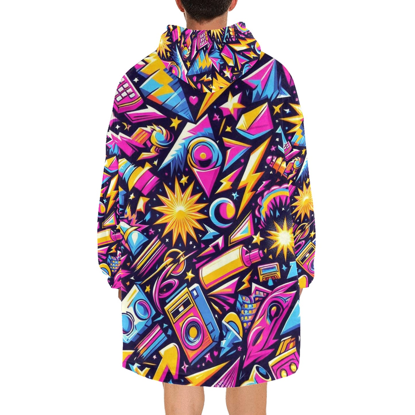 90s Sonic BOOM! Blanket Hoodie for Men