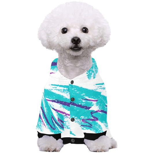 90s Jazz Solo Paper Cup Pattern All Over Print Pet Dog Hoodie