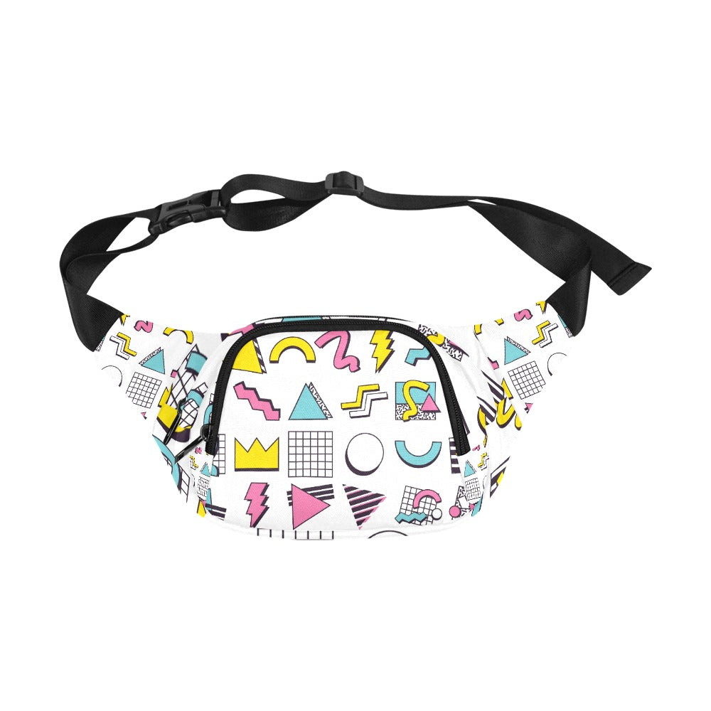 90s White Aesthetic Design Unisex Waist Bag