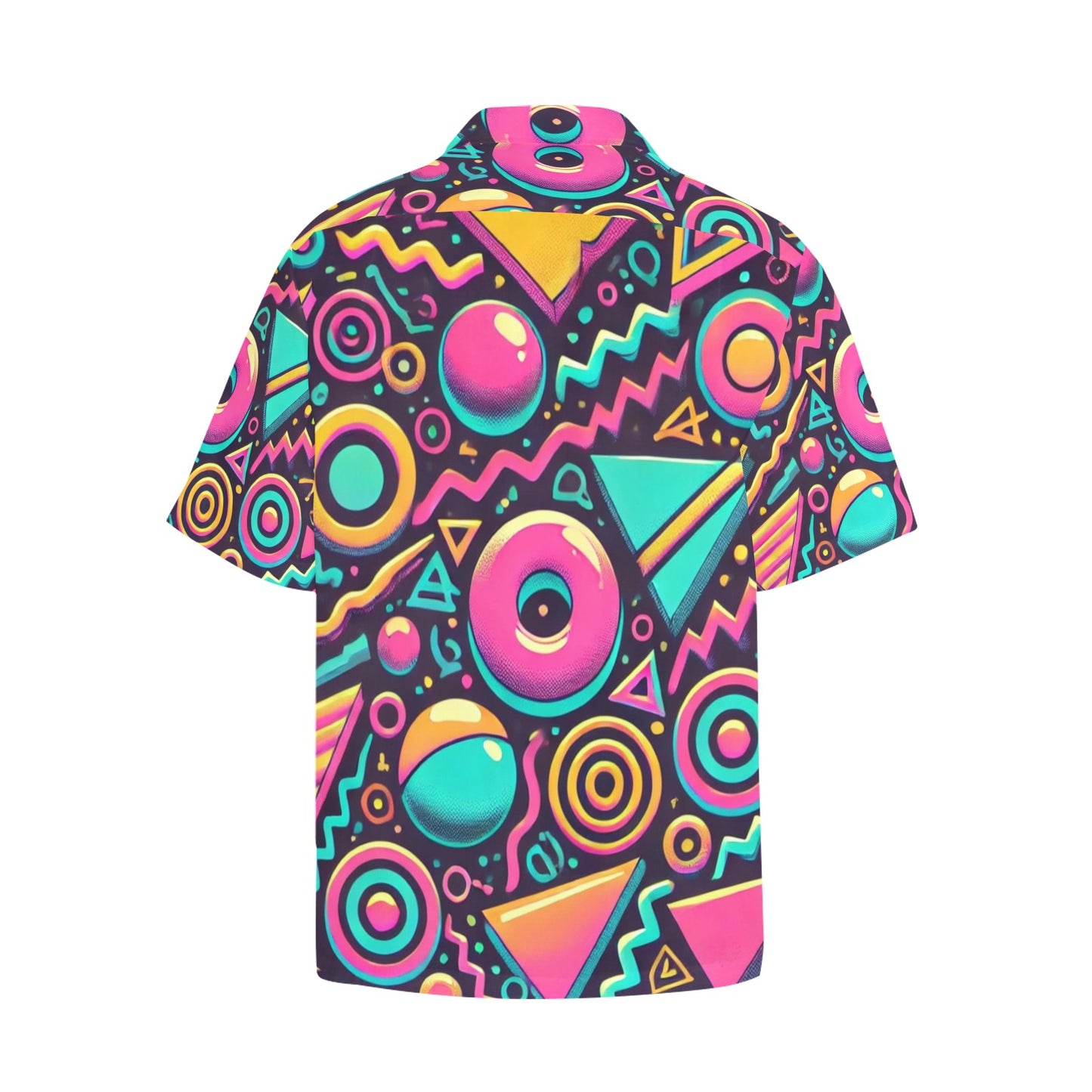 Neon Retro 90s Pattern Men's All Over Print Hawaiian Shirt