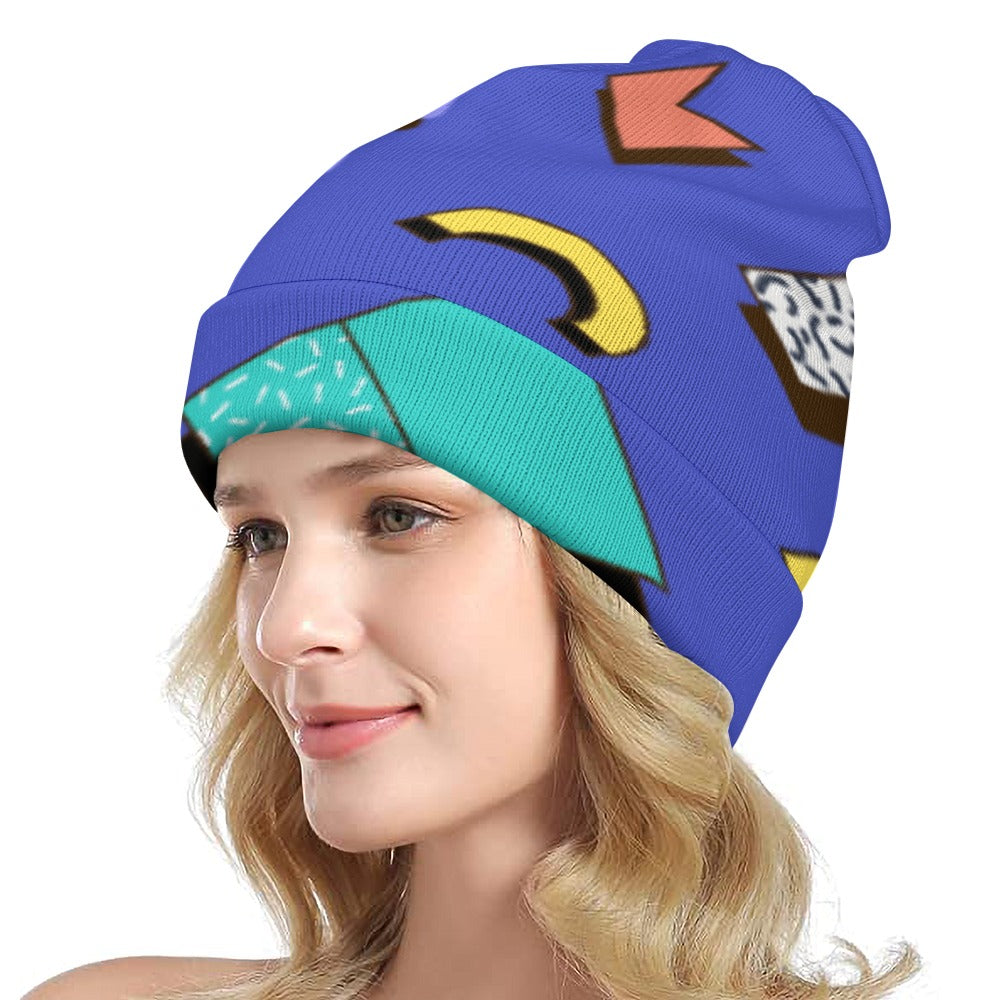 Nostalgic 90s Aesthetic Design Full printed knitted hat